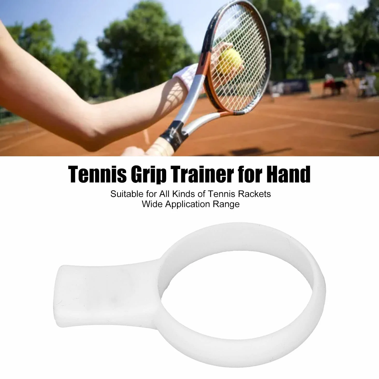 Tennis Grip Trainer Aid Silicone Easy Grip Racket Trainer Tool