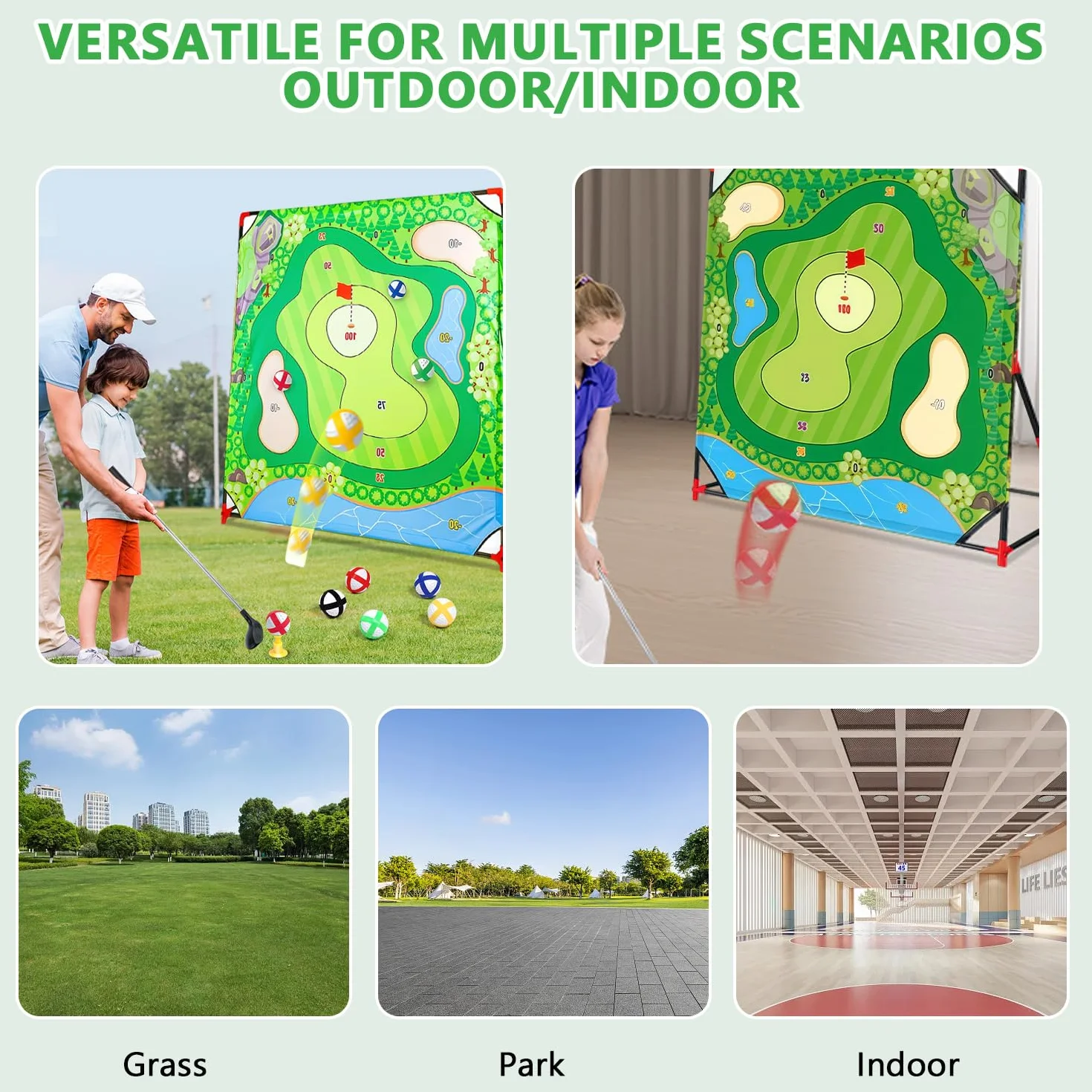 Juego de golf con pelotas de golf y contador de puntos, juego de mini golf, juguetes de golf para niños y adultos, mini maletín de golf, juego de astillado de golf, juego de golf para el hogar