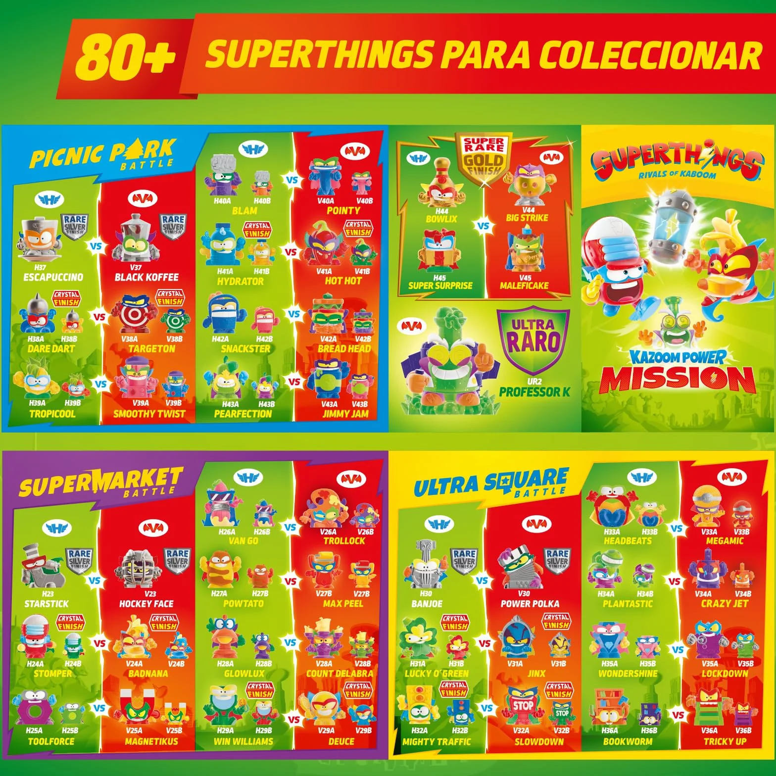 SUPERTHINGS KAZOOM Power Mission One Pack Caja 25 Sobres Figuras Coleccionables 1 SuperThings Sorpresa 1 Checklist