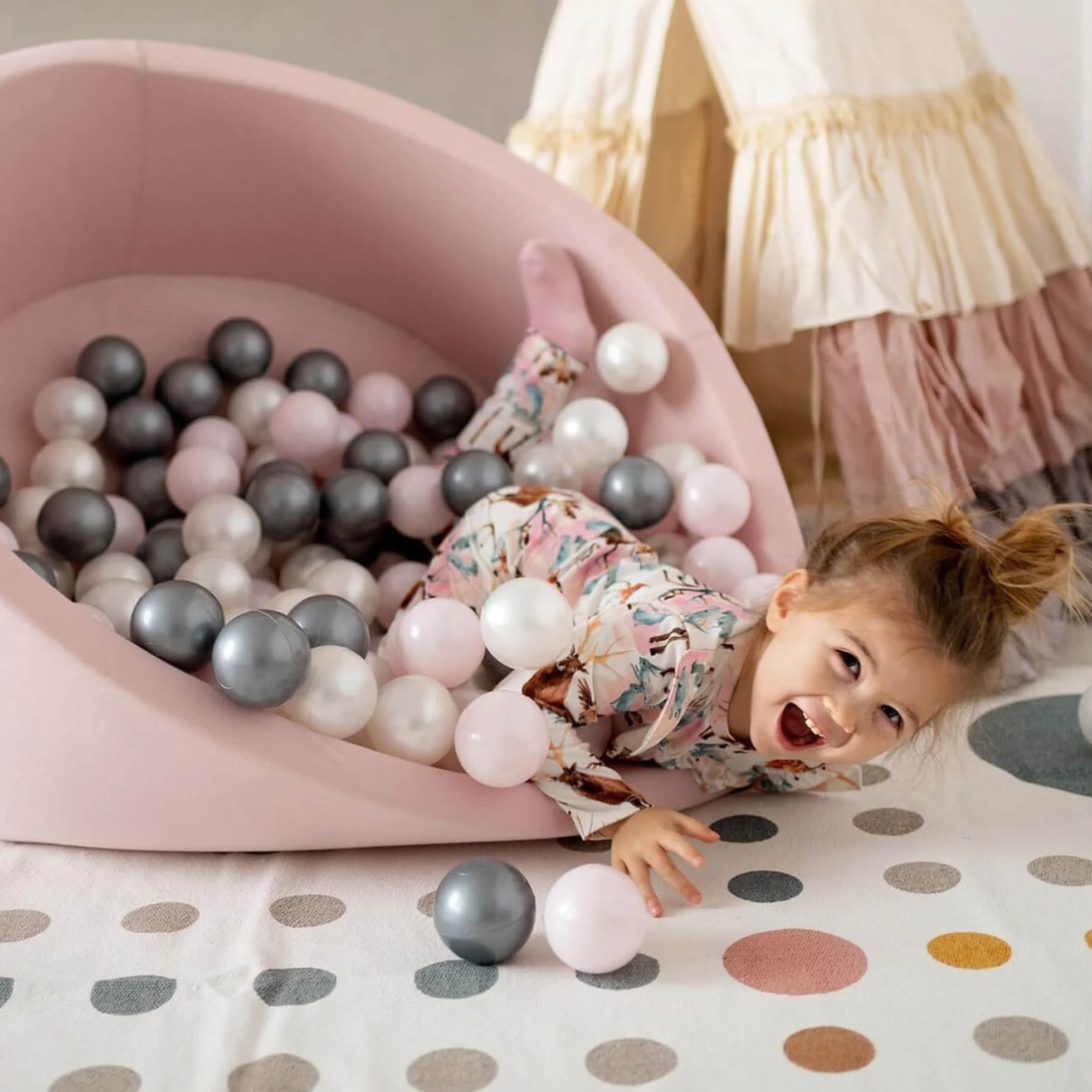 MISIOO Smart Piscina de Bolas 90 x 30 cm Redonda para Niños Pequeños