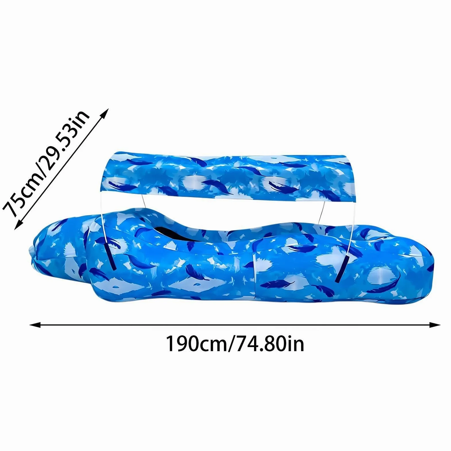 Sofá cama inflable para playa, toldo para, silla flotante portátil | Vacaciones viaje camping frente al mar senderismo picnic jardín salón acuático al aire libre