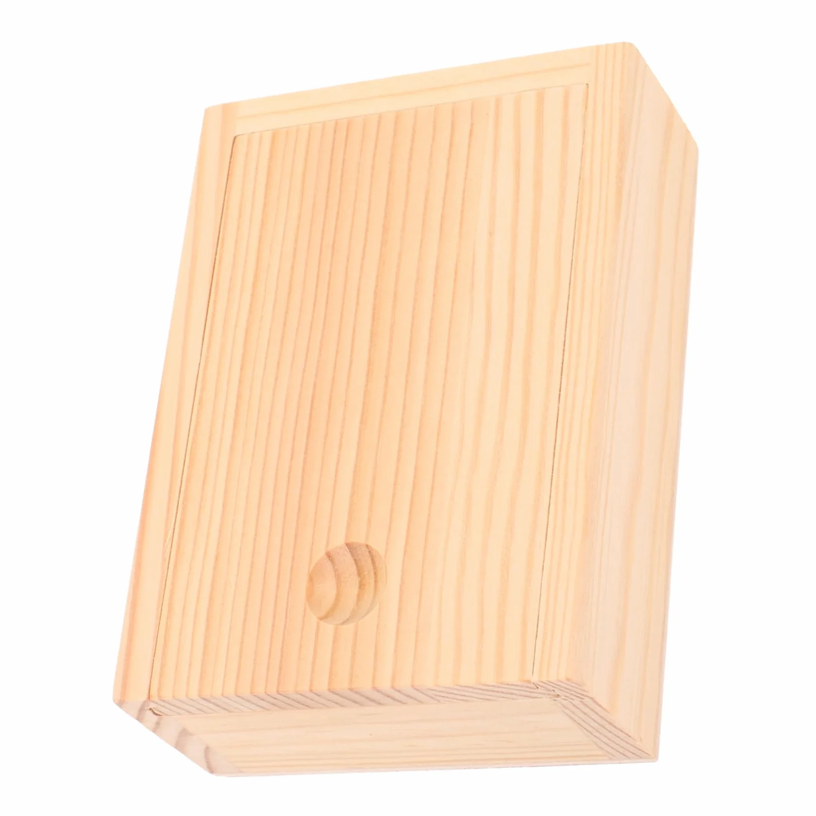 Toyvian cajas de naipes de madera organizador de naipes cajas de poker con tapa titular vacío póker caja madera caja de rectangulares contenedor de dulces