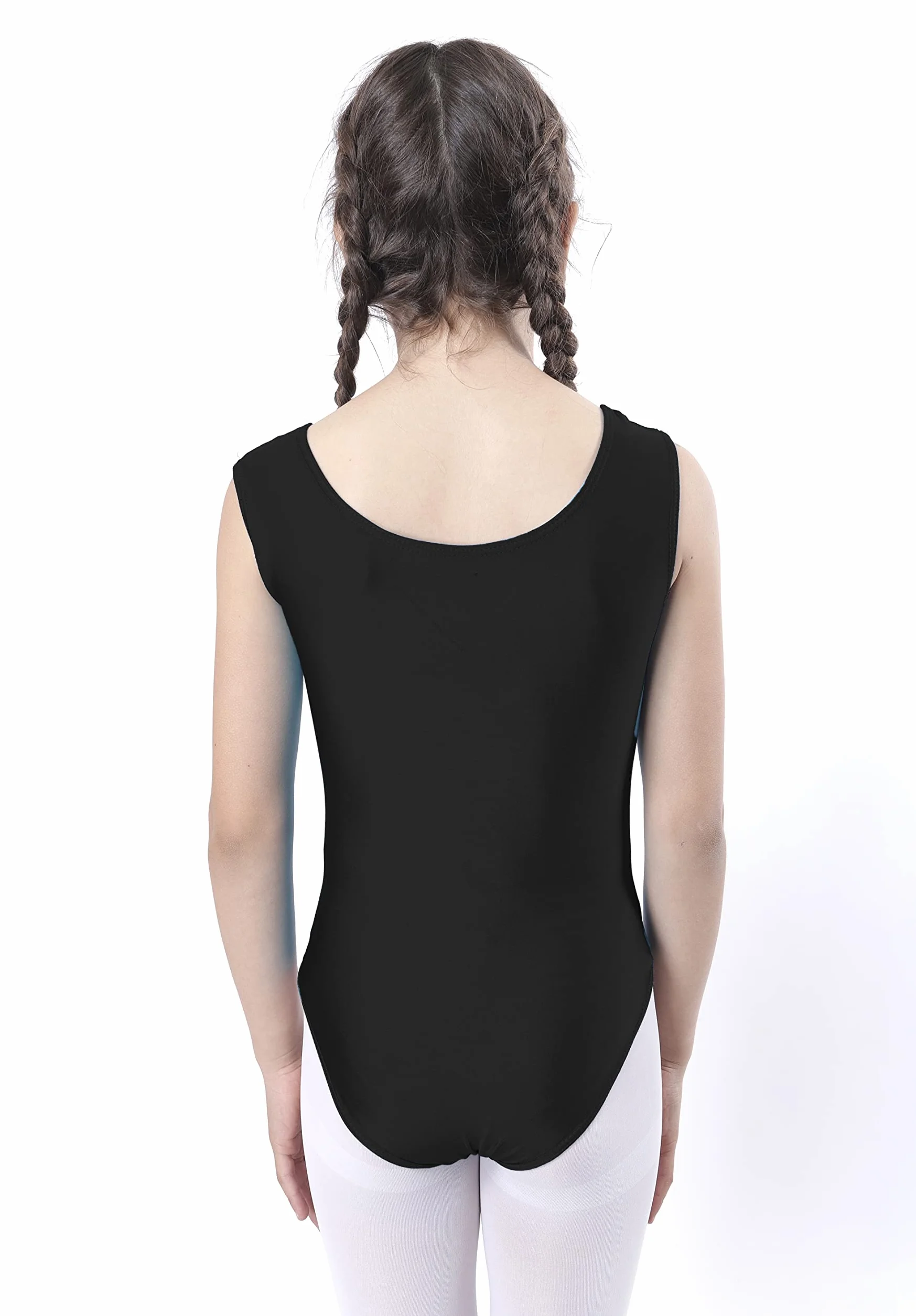 Carnavalife Maillot Ballet sin Mangas Cuello Redondo para Niñas Gimnasia Baile