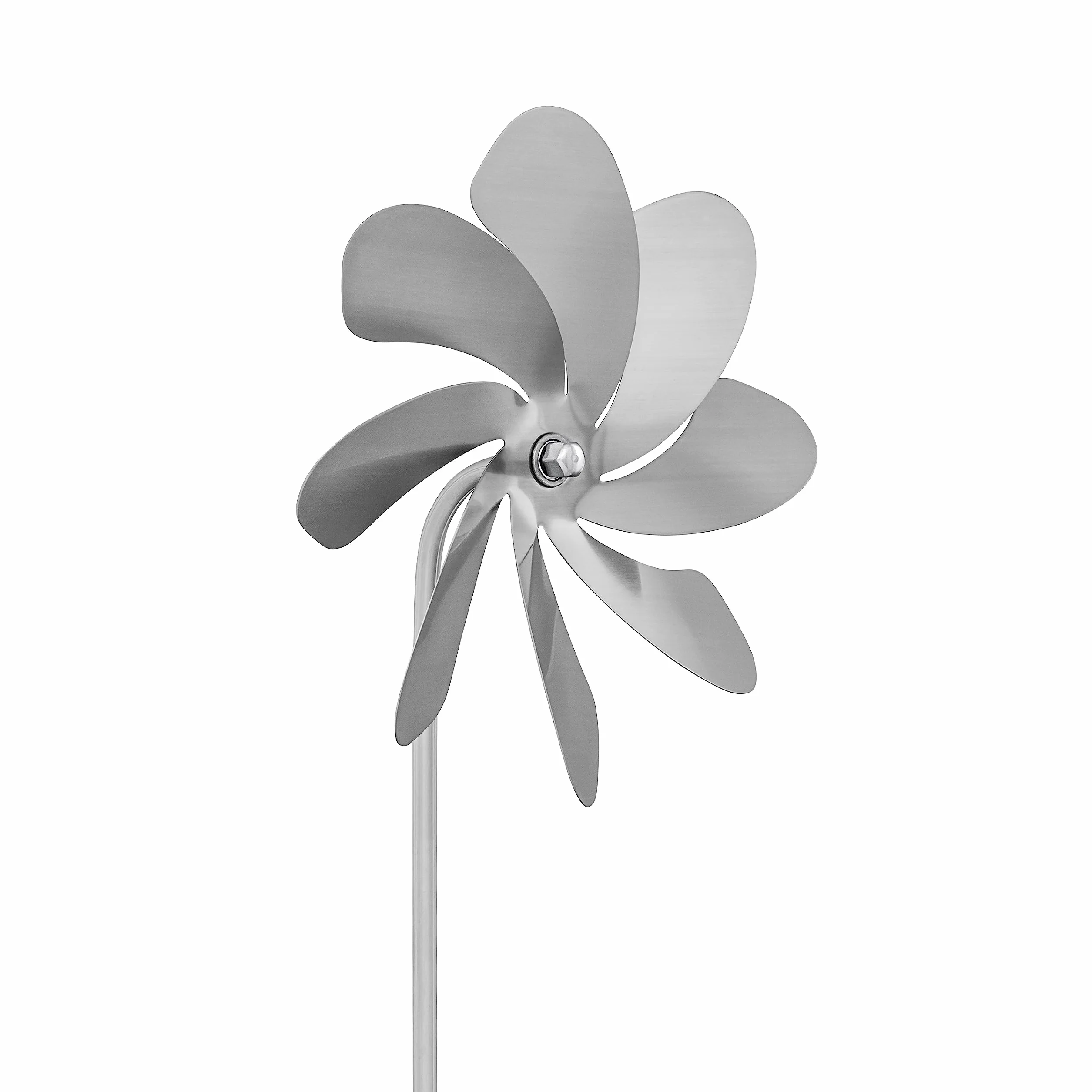 Molinillo de viento Speedy20 de steel4you; modelo A1002, hecho de acero inoxidable, diámetro del rotor de 20 cm, rodamiento de bolas, decoración para jardín, fabricado en Alemania