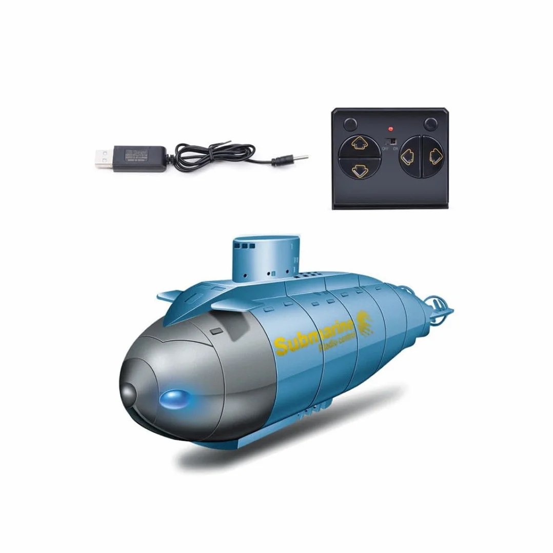 Mini submarino RC para adultos, control remoto de 6 canales, impermeable, barco de buceo para piscinas, bañeras, parques acuáticos, regalos de verano