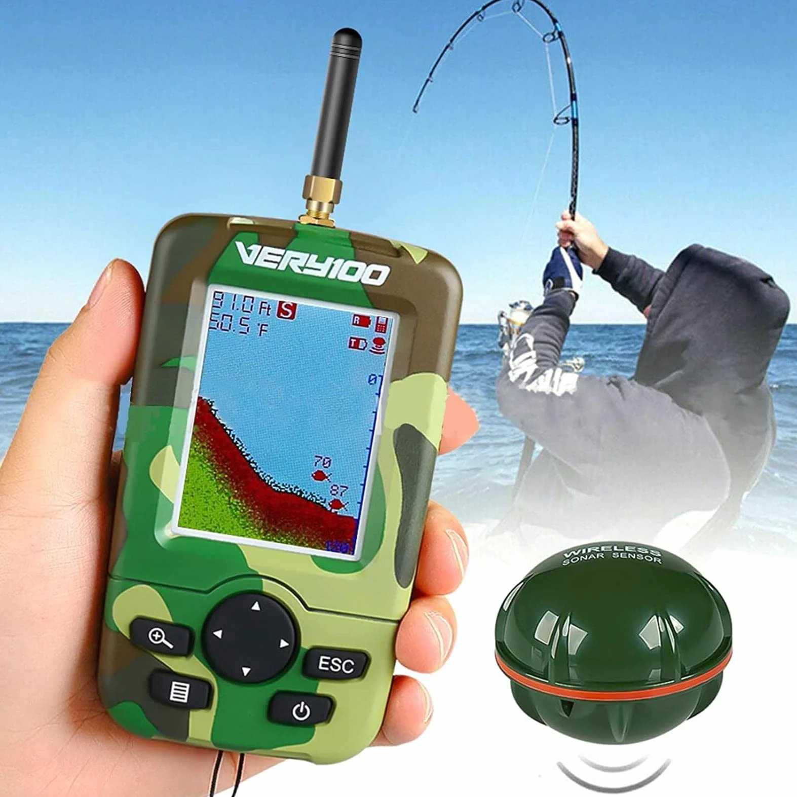 barco de Pesca Inteligente con Posicionamiento GPS, cebador carpfishing con 3 contenedores de Cebo y luz Nocturna, adecuado para la Pesca Nocturna