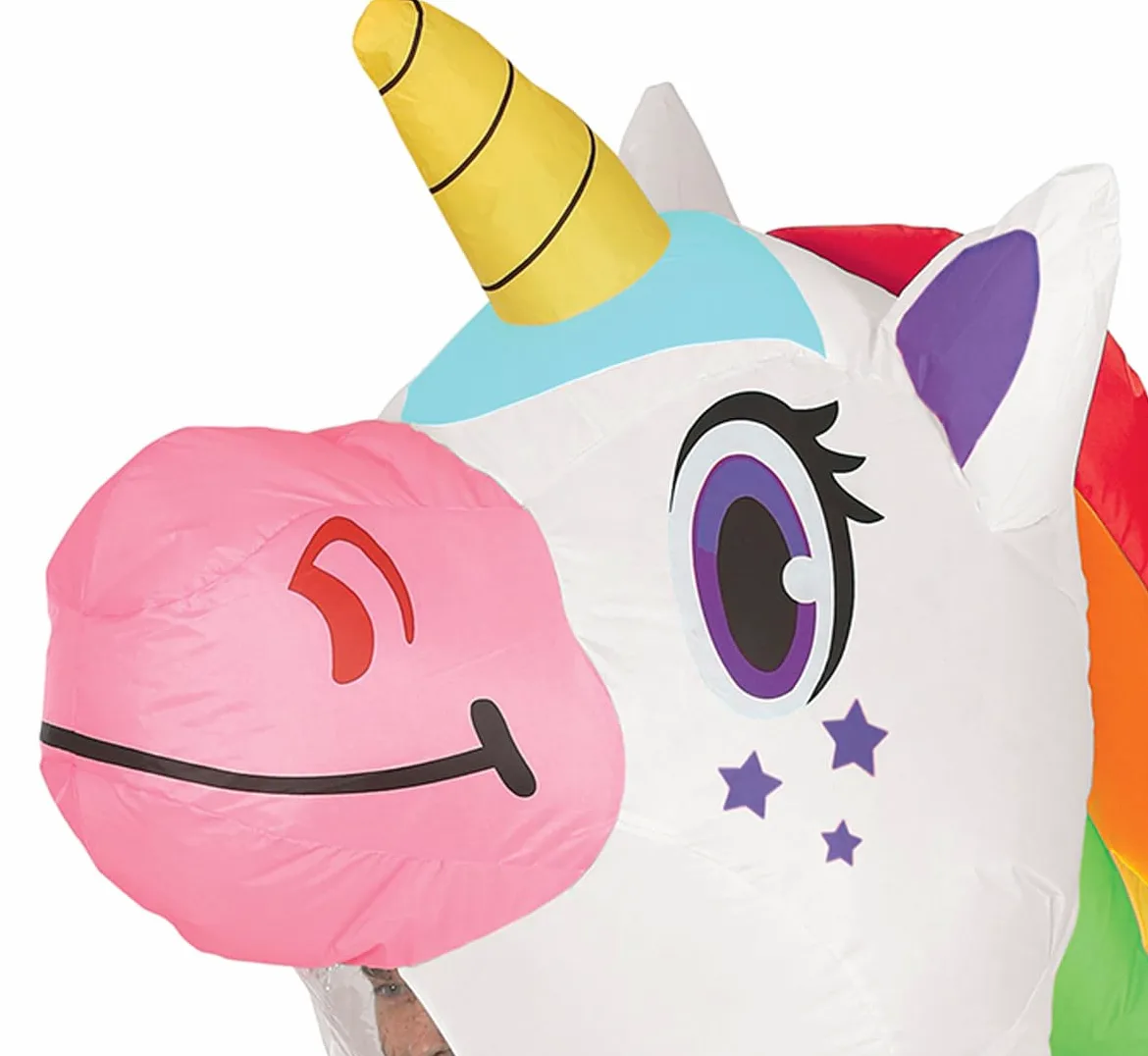 FIESTAS GUIRCA Disfraz de Unicornio Arcoíris Hinchable Adulto