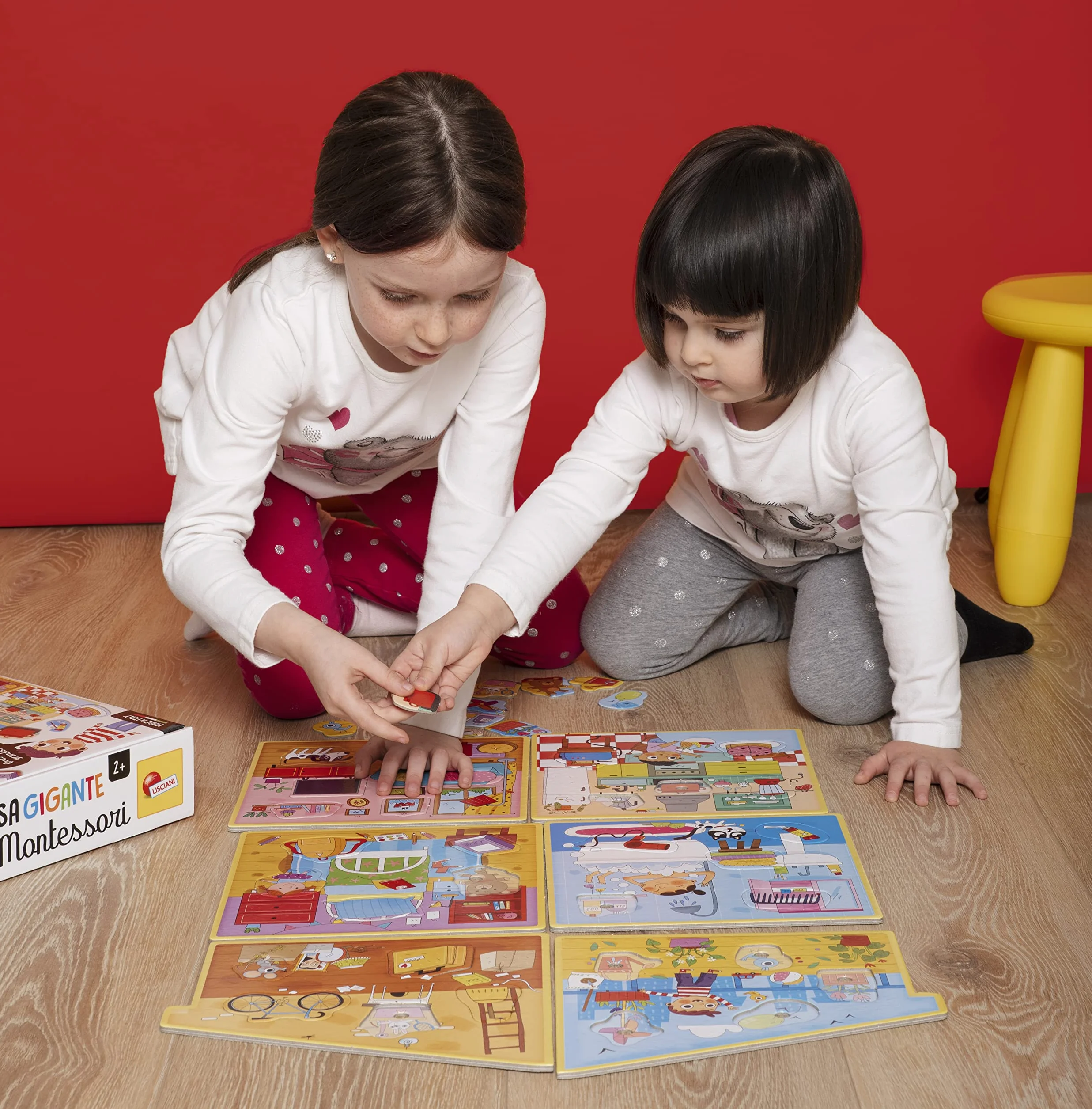 Lisciani - MONTESSORI - La Casa - Rompecabezas Para Niños a Partir de 2 años - Enseña a Colocar cada Cosa en su Lugar en la Casa - Juego Educativo - Fabricado en Italia (El empaque puede variar)