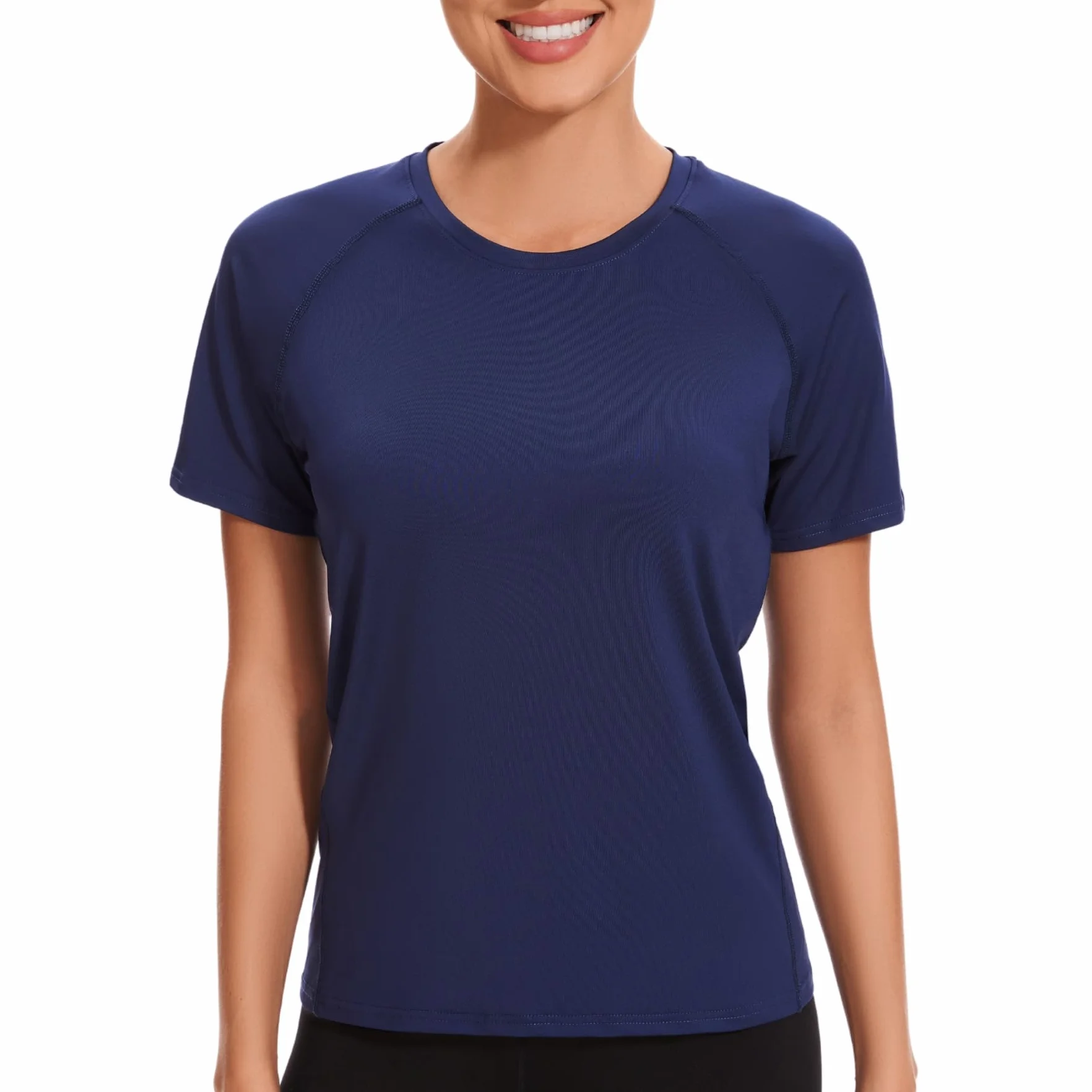 AMZSPORT Camiseta Deporte Mujer Top Running Manga Corta