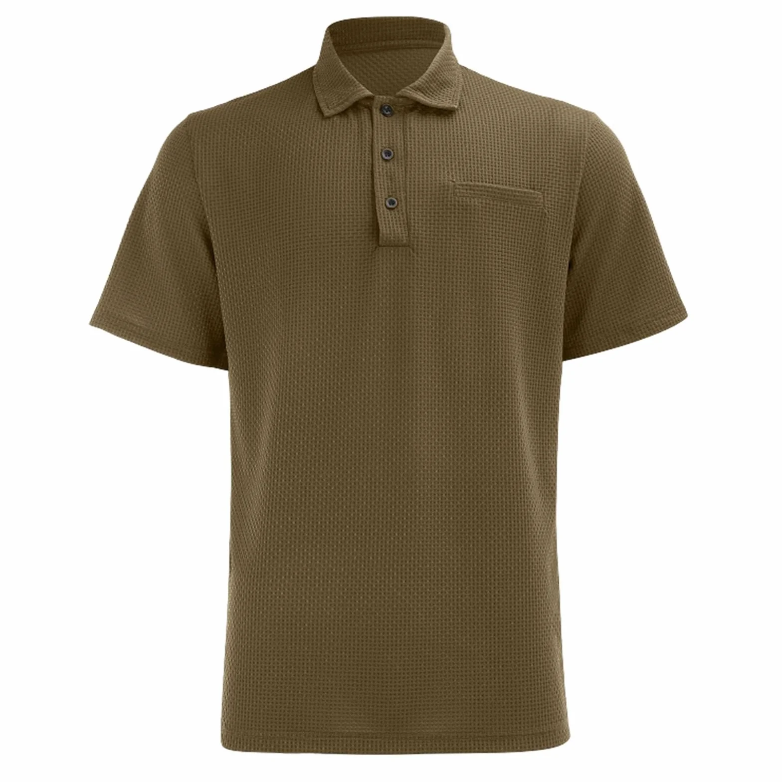 Polo Breeze para Hombre con Ajuste para Barriga Cervecera, Elástica y Secado Rápido, Cuello Texturizado Manga Corta para Golf y Casual