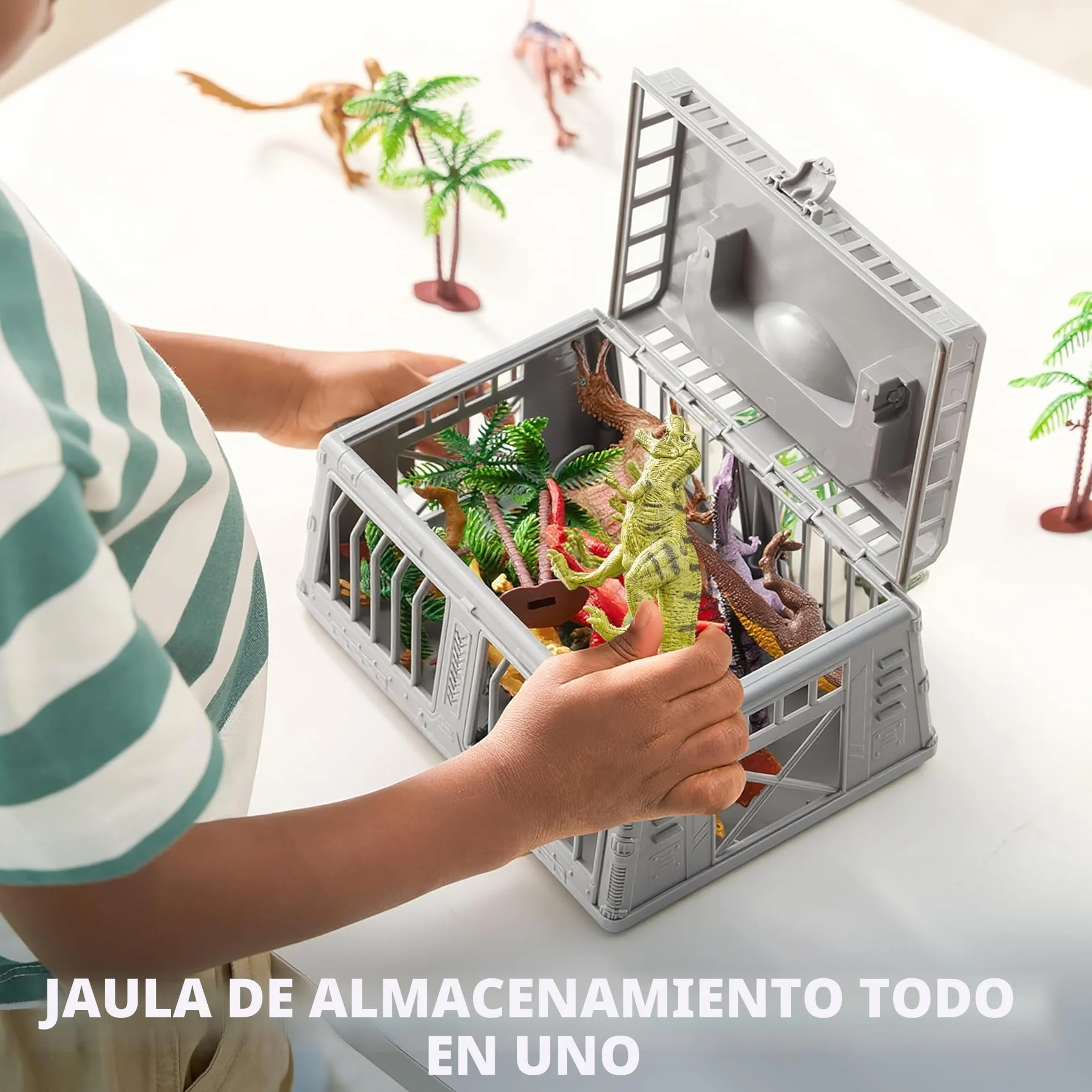 JOYIN Juguetes de Dinosaurios para Niños 3-6 Años 19 Regalos con Almohadillas y Jaulas de Almacenamiento
