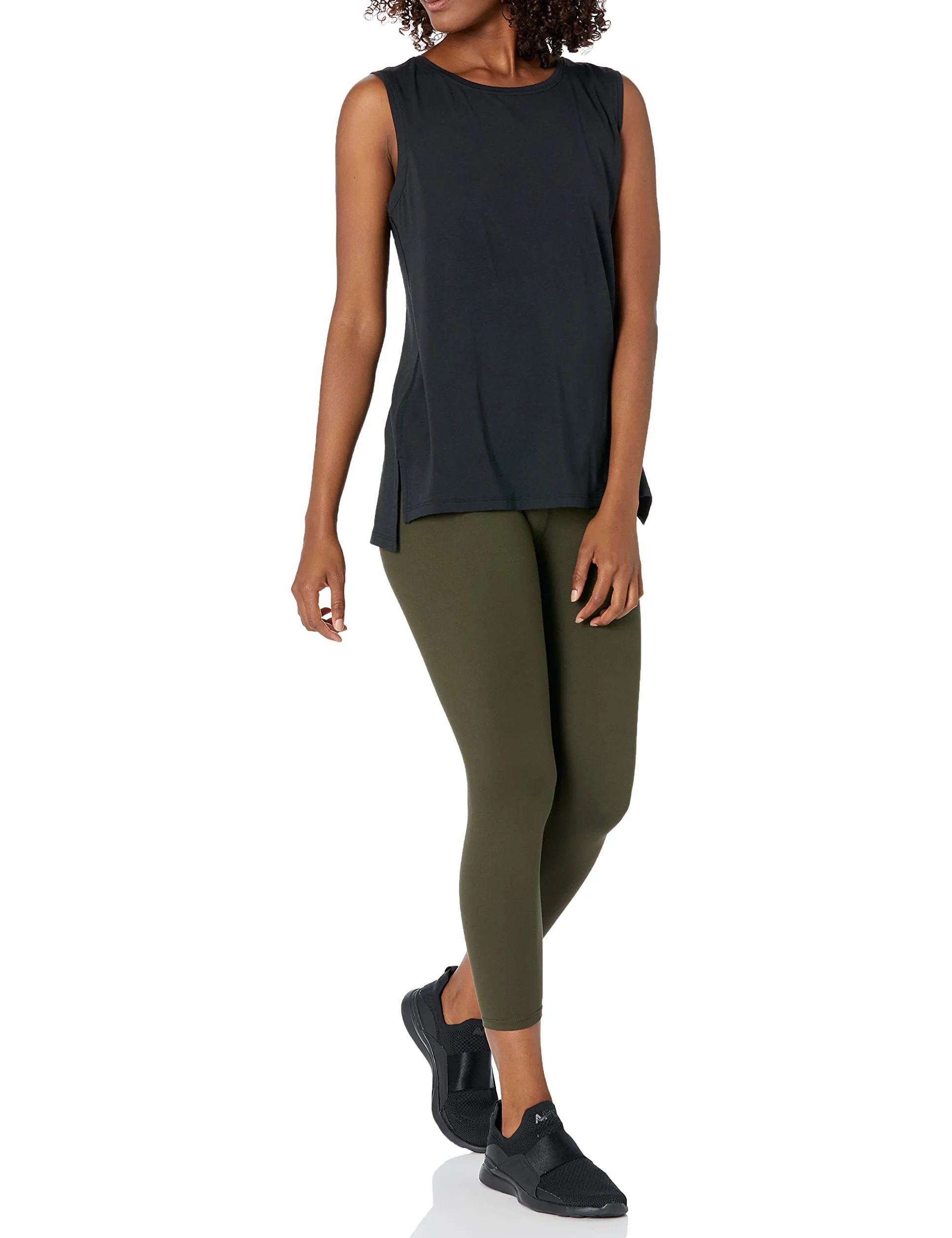 Amazon Essentials Mujer Camiseta de Yoga sin Mangas Corte Holgado Algodón Suave Tallas Grandes