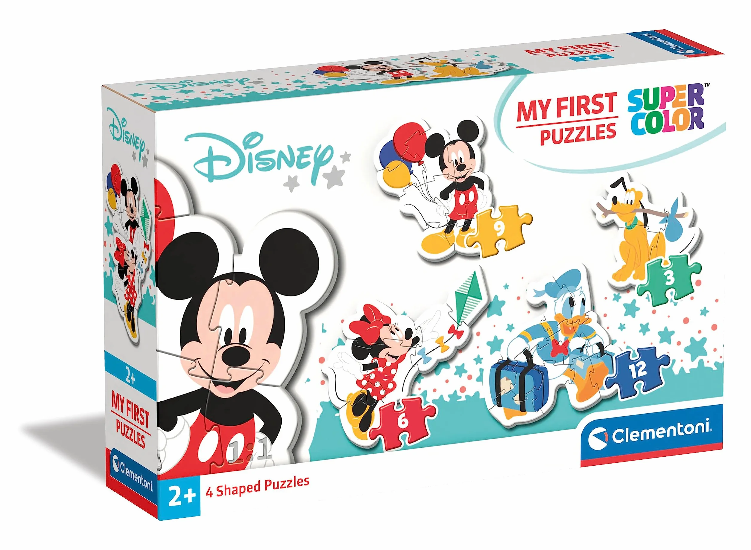 Clementoni Puzzle Infantil Mickey Mouse Progresivo 3-6-9-12 Piezas My First Puzzle A Partir de 2 años Multicolor