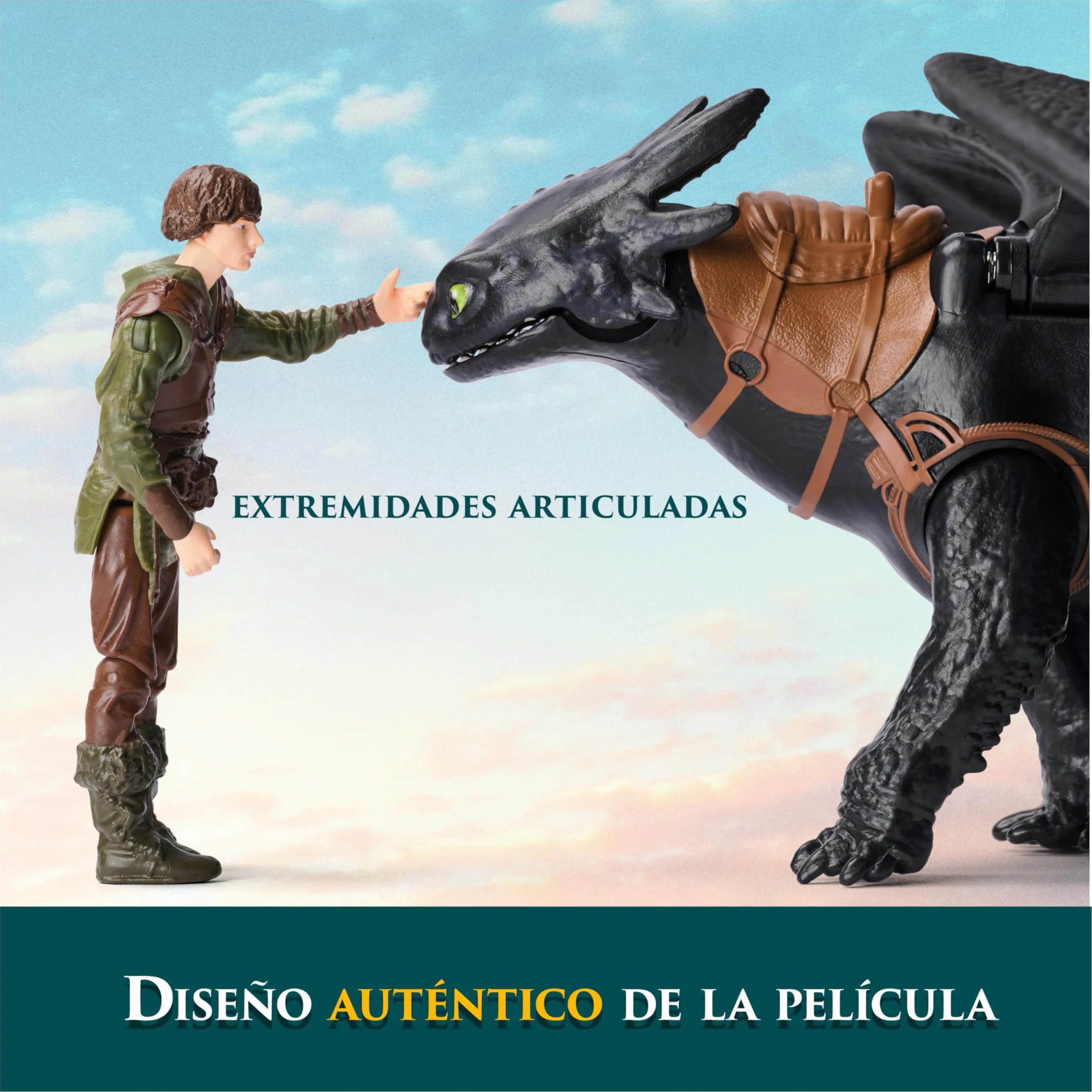 Dreamworks Dragons Pack Figura Dragón y Vikingo Desdentao y Hipo Cómo Entrenar a Tu Dragón Figuras de Acción Articuladas Juguetes Niños 4 Años +