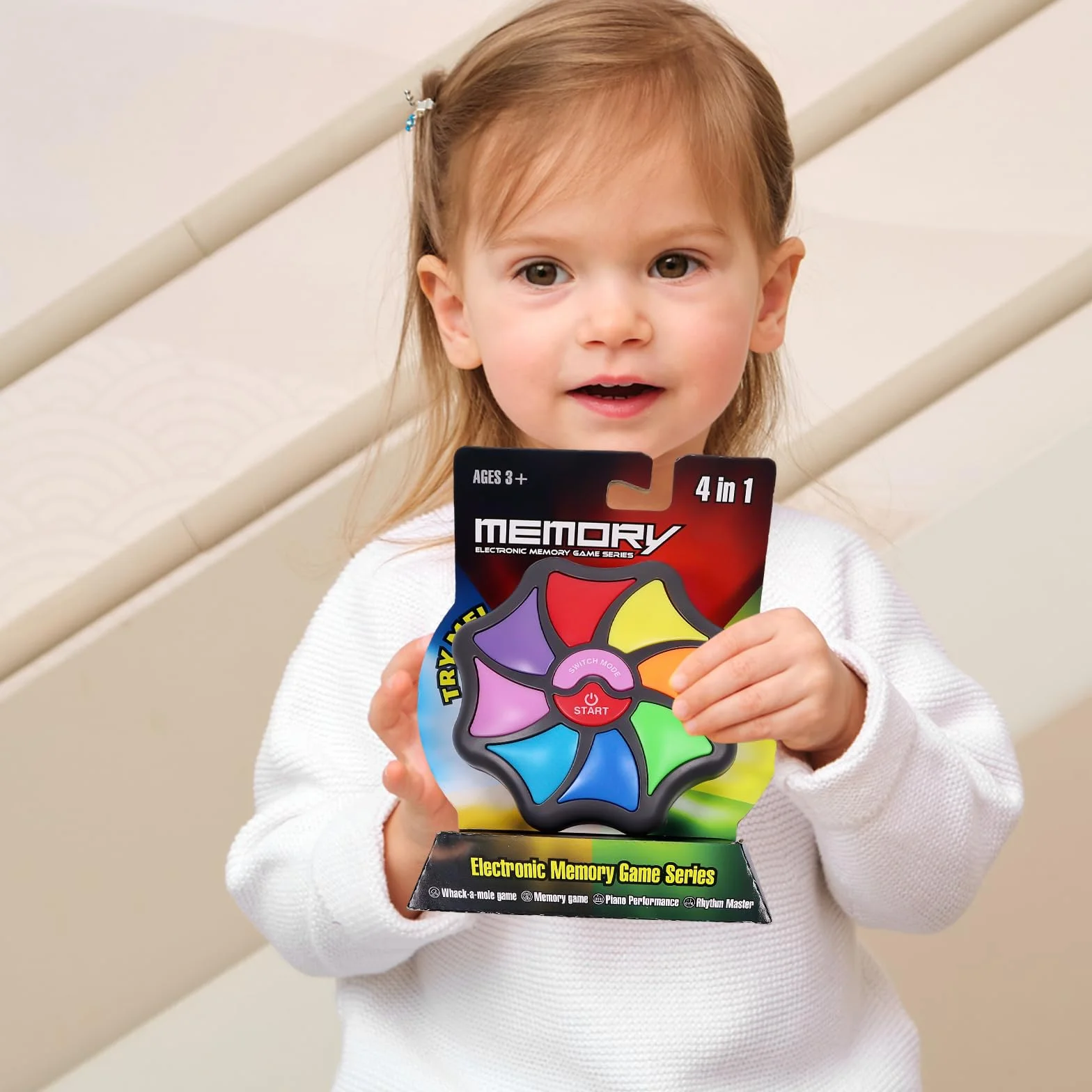 Juego de entrenamiento de memoria, juego de memoria electrónica para niños, juego de reacción multijugador con luces y sonidos, para entrenar el cerebro y las reacciones de los dedos, regalos para