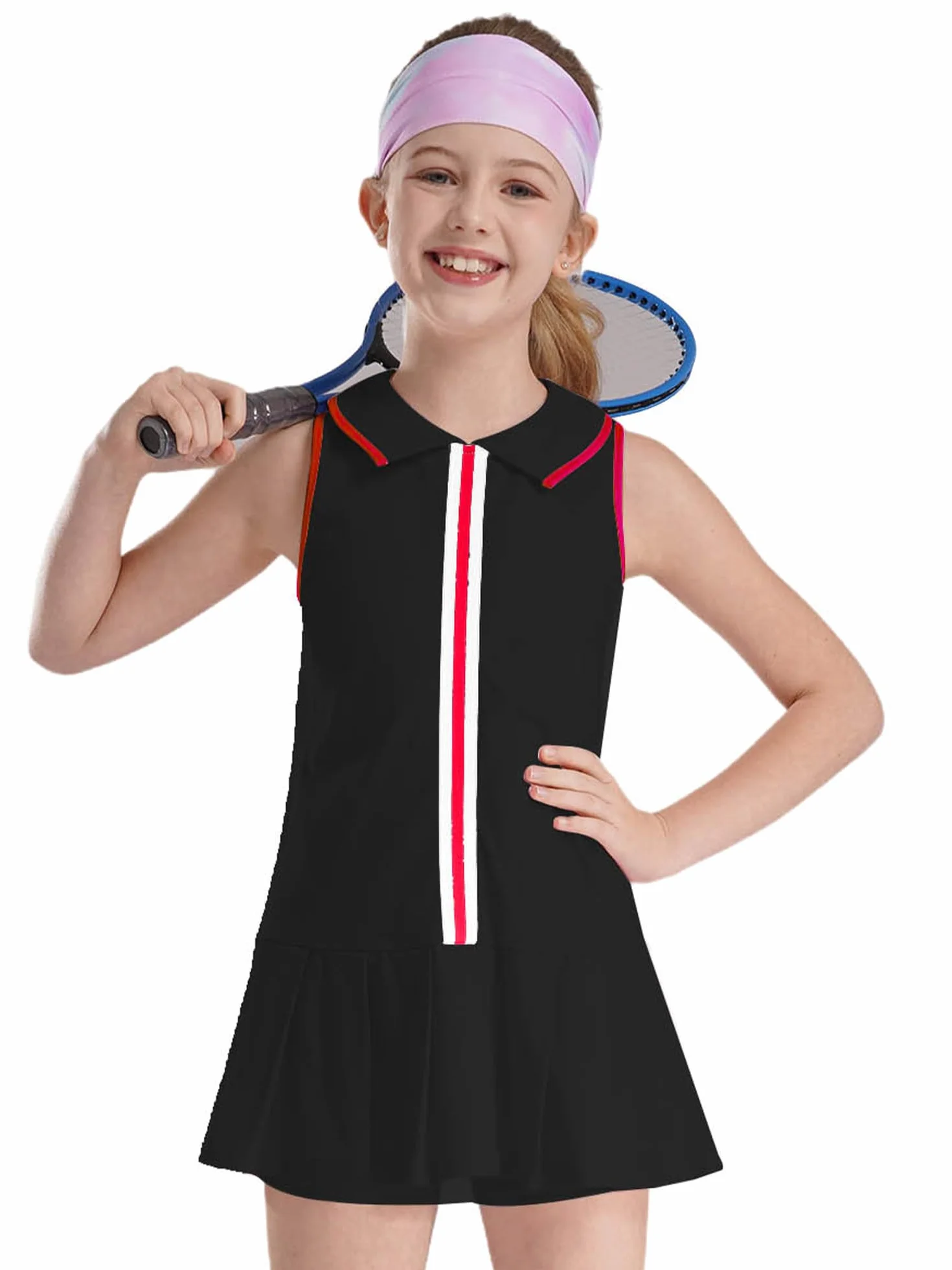Vestido de tenis sin mangas para niña ropa deportiva de verano bádminton correr entrenamiento