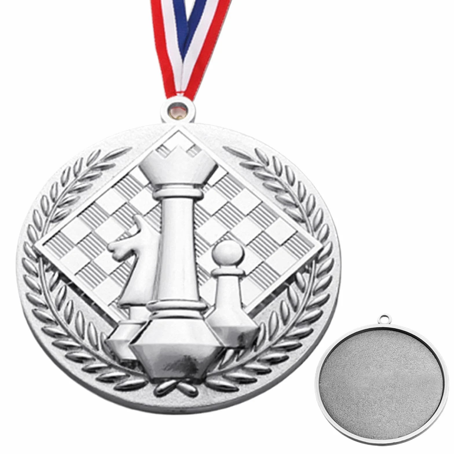 Medallas de ajedrez en relieve de oro y plata de bronce para niños y adolescentes