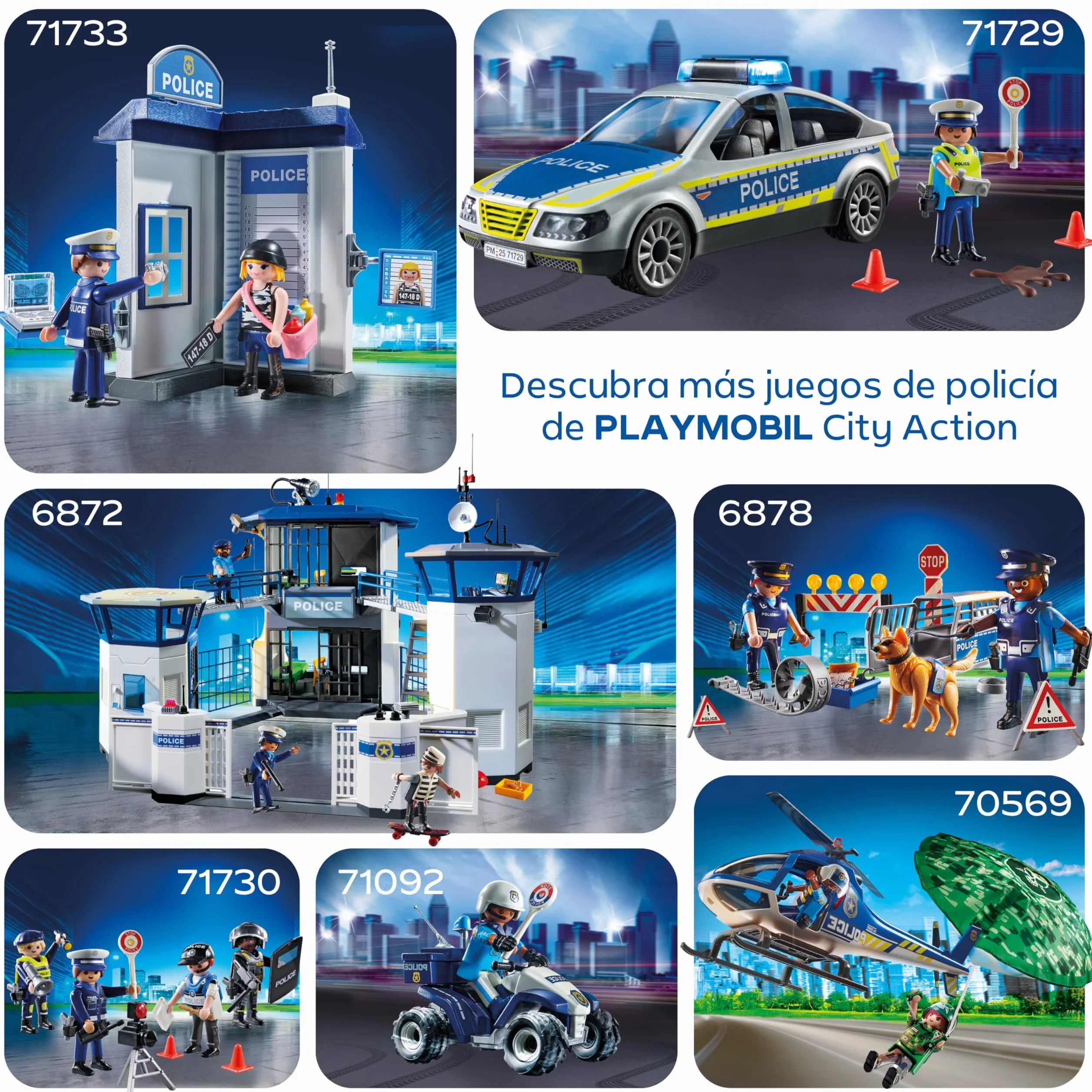PLAYMOBIL Comisaría Sala Investigación 71874 Juguete Policial +4 Años