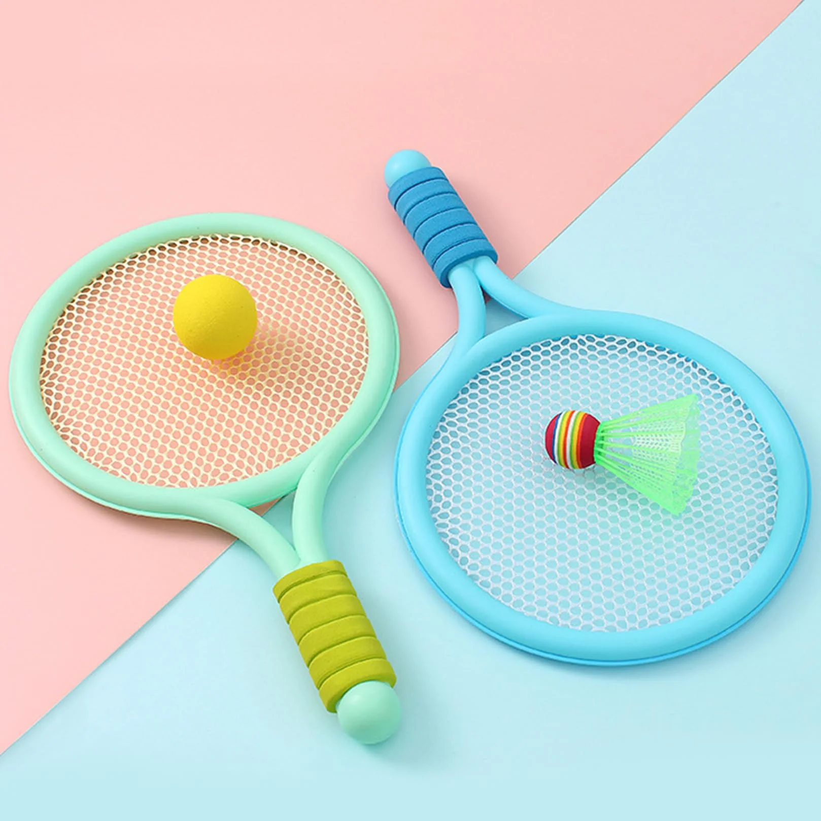Completo Set de Bádminton 2 Raquetas para Niños + Volantes Juego Deportivo