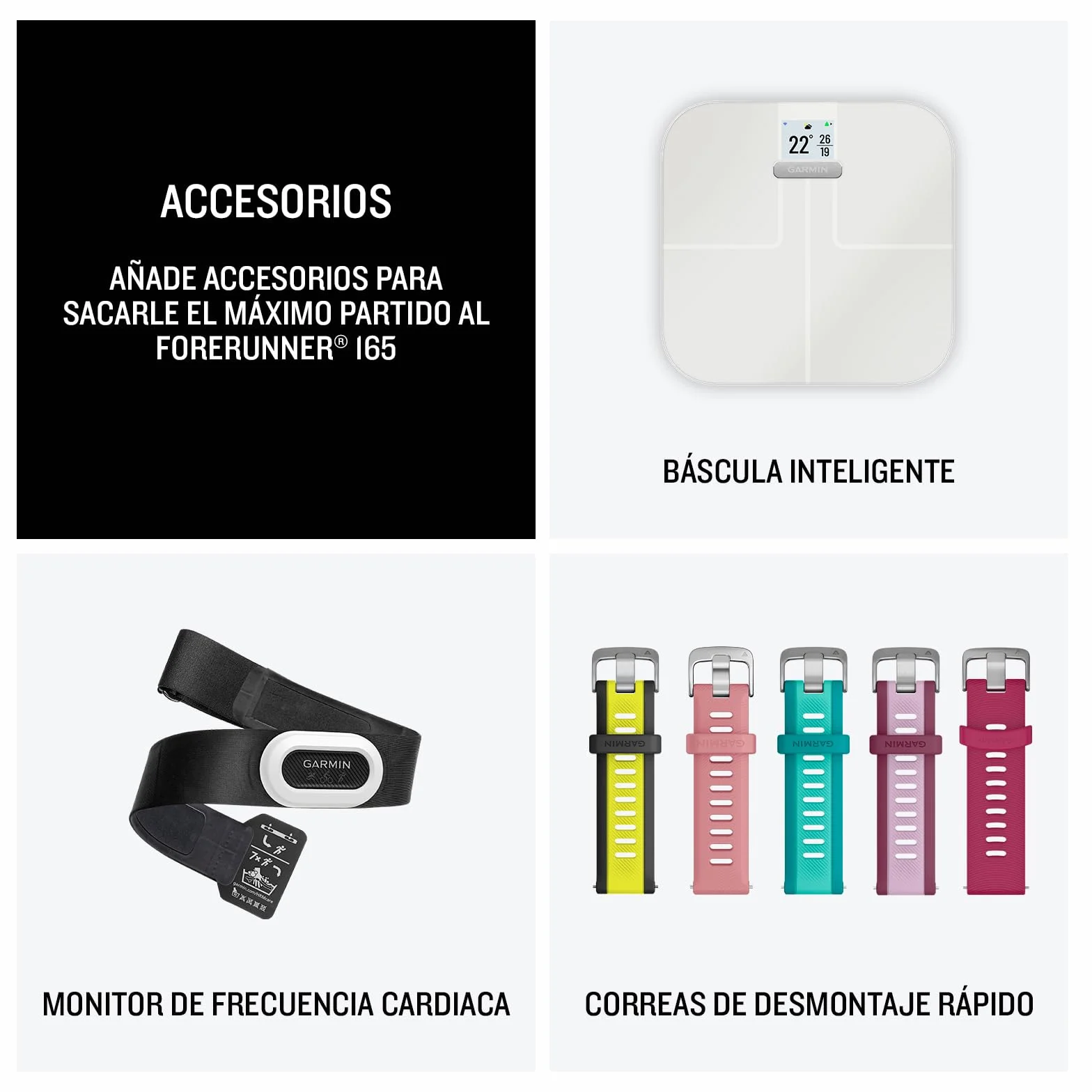Garmin Forerunner 165 Reloj Inteligente GPS AMOLED Negro