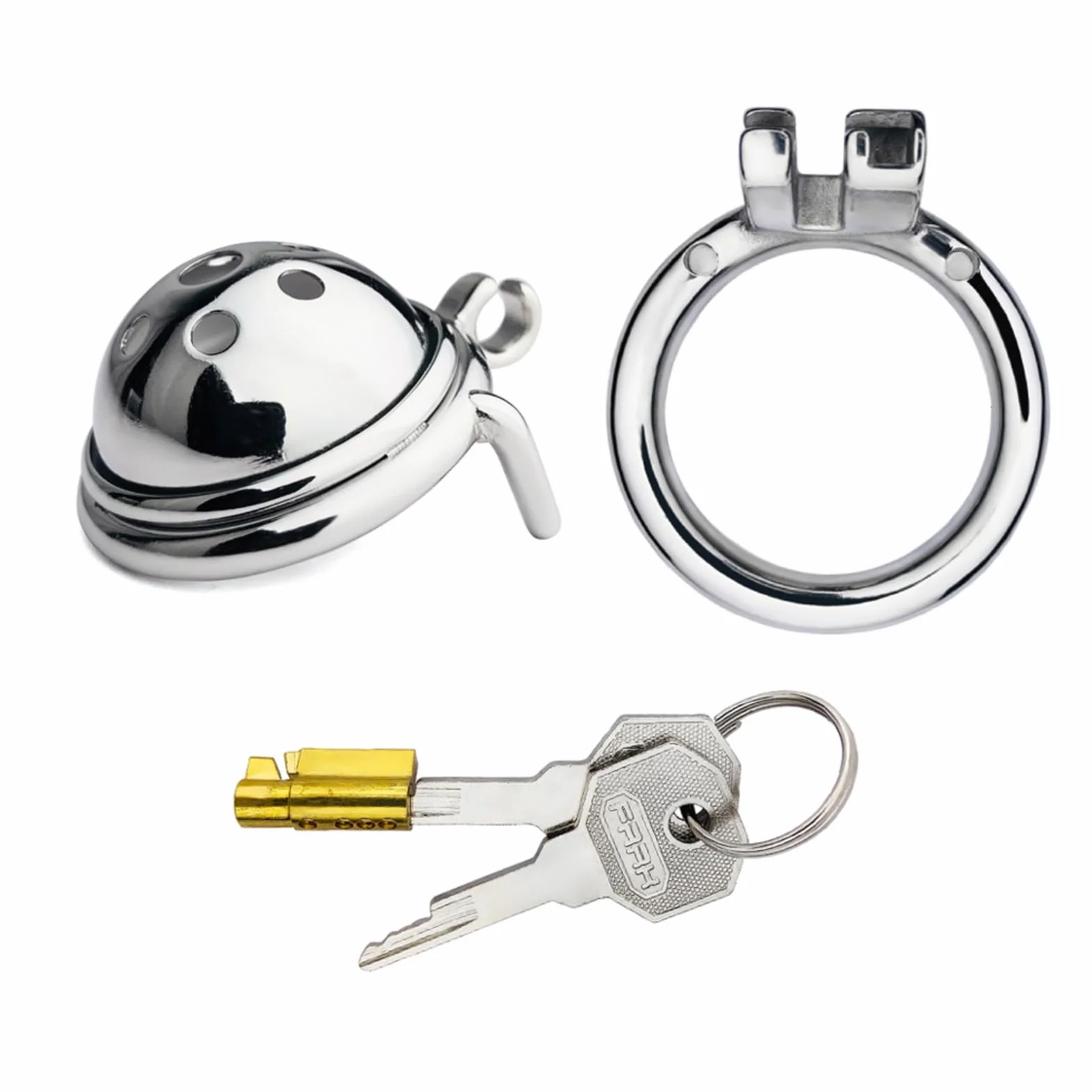 Jaula de Seguridad de Acero Inoxidable para Hombres Anillo de Arco