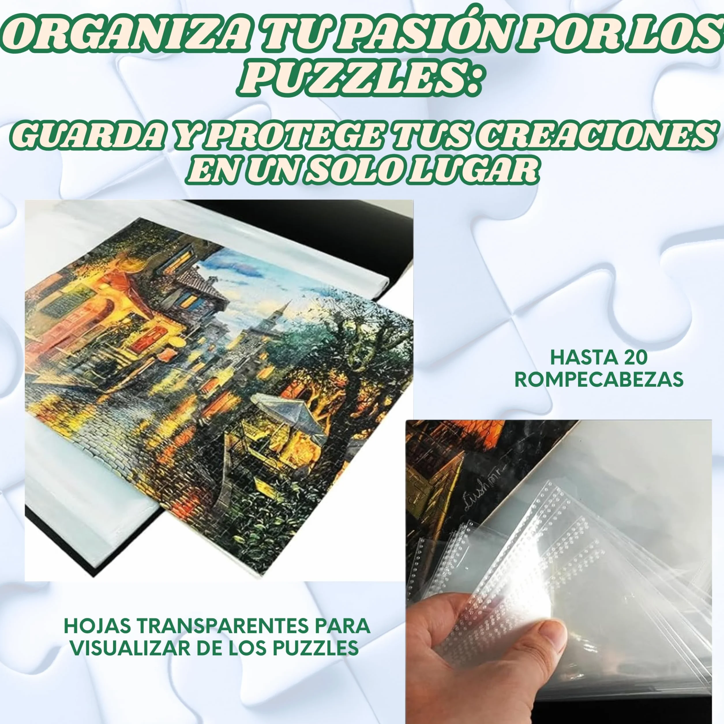 Carpeta de almacenamiento de Puzzles 1000 Piezas Capacidad 20