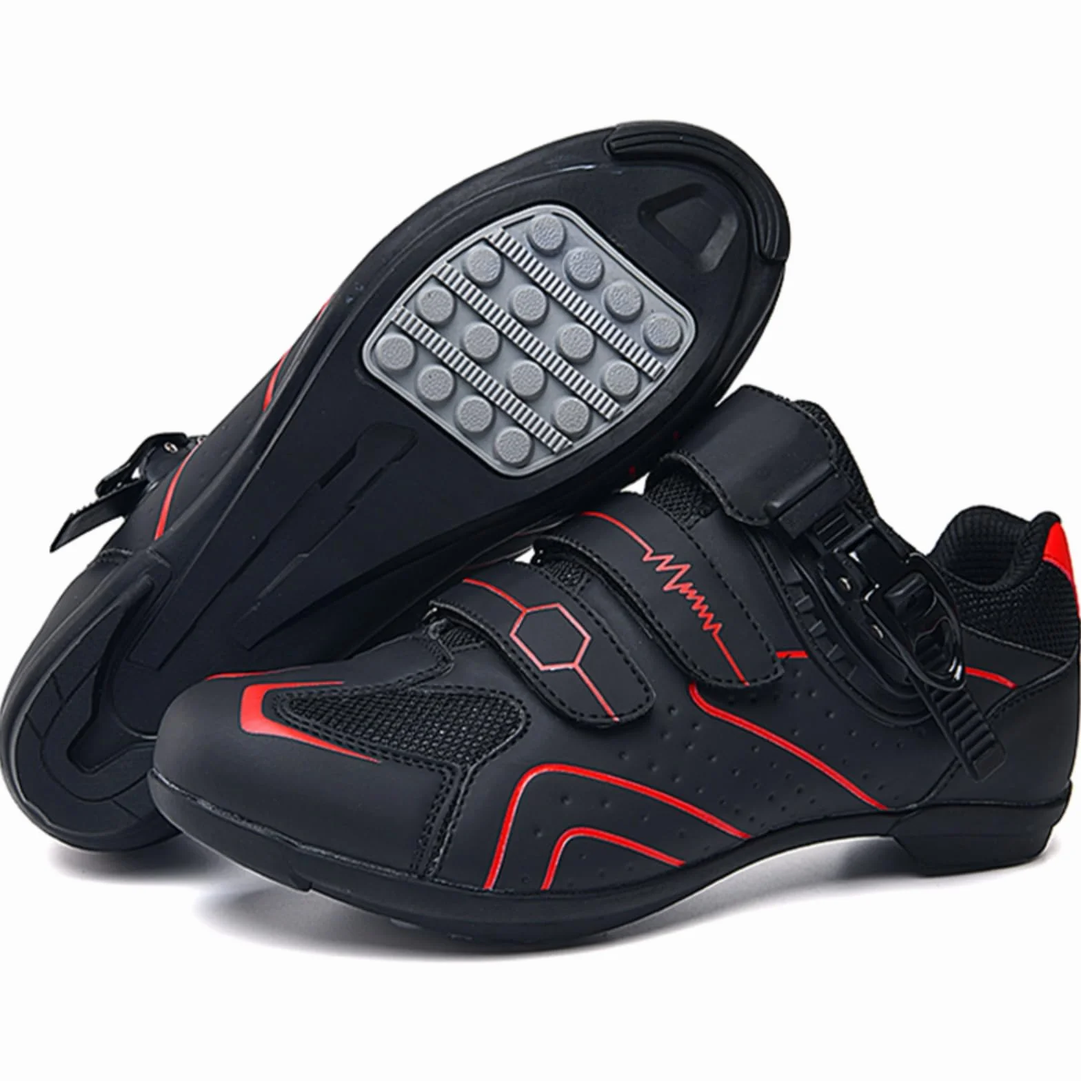 Zapatillas Ciclismo Sin Calas Hombre Mujer 36-47 EU Suela Goma Respirables Antideslizantes