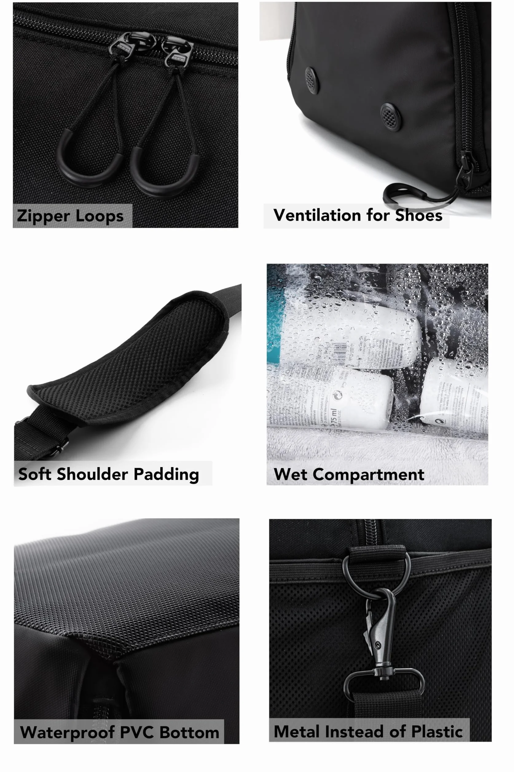 Fitgriff® Bolsa Deporte V2 Compartimento Zapatos Humeda Bolso Gimnasio Viaje Entrenamiento