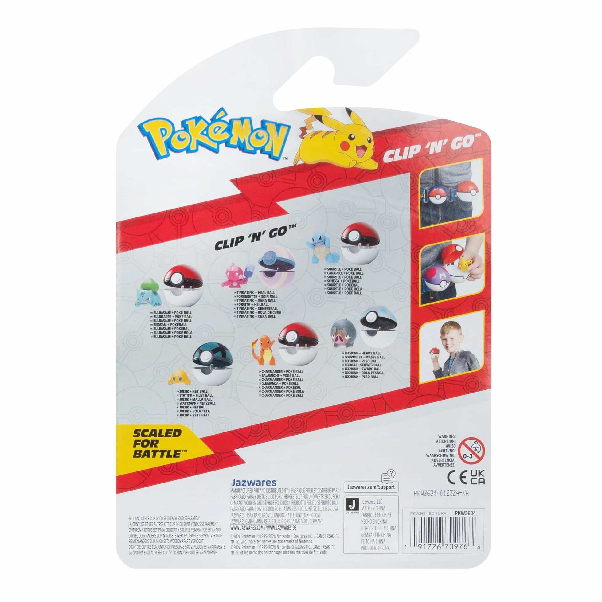 Pokémon Clip'n'Go Poké Ball Bulbasaur Juguete Multicolor