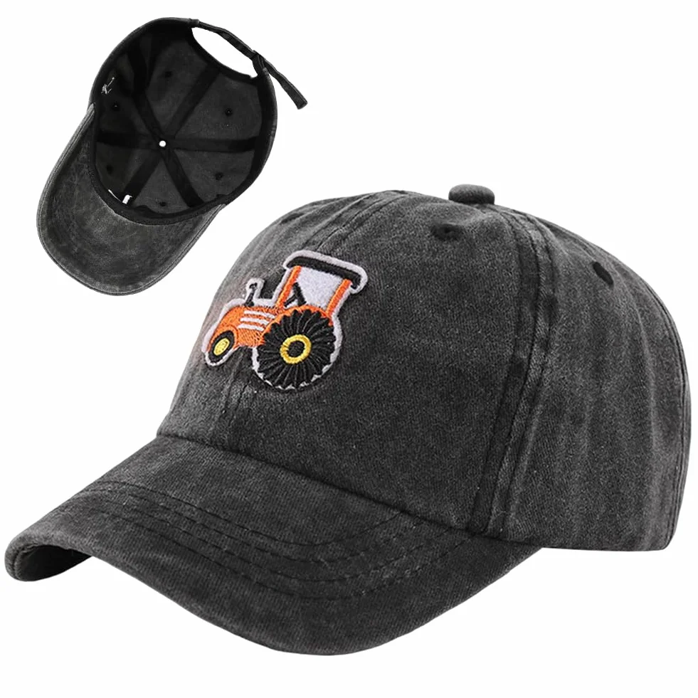 Gorra de Béisbol Tractor Ajustable Sombrero con Visera de Algodón para Infantil