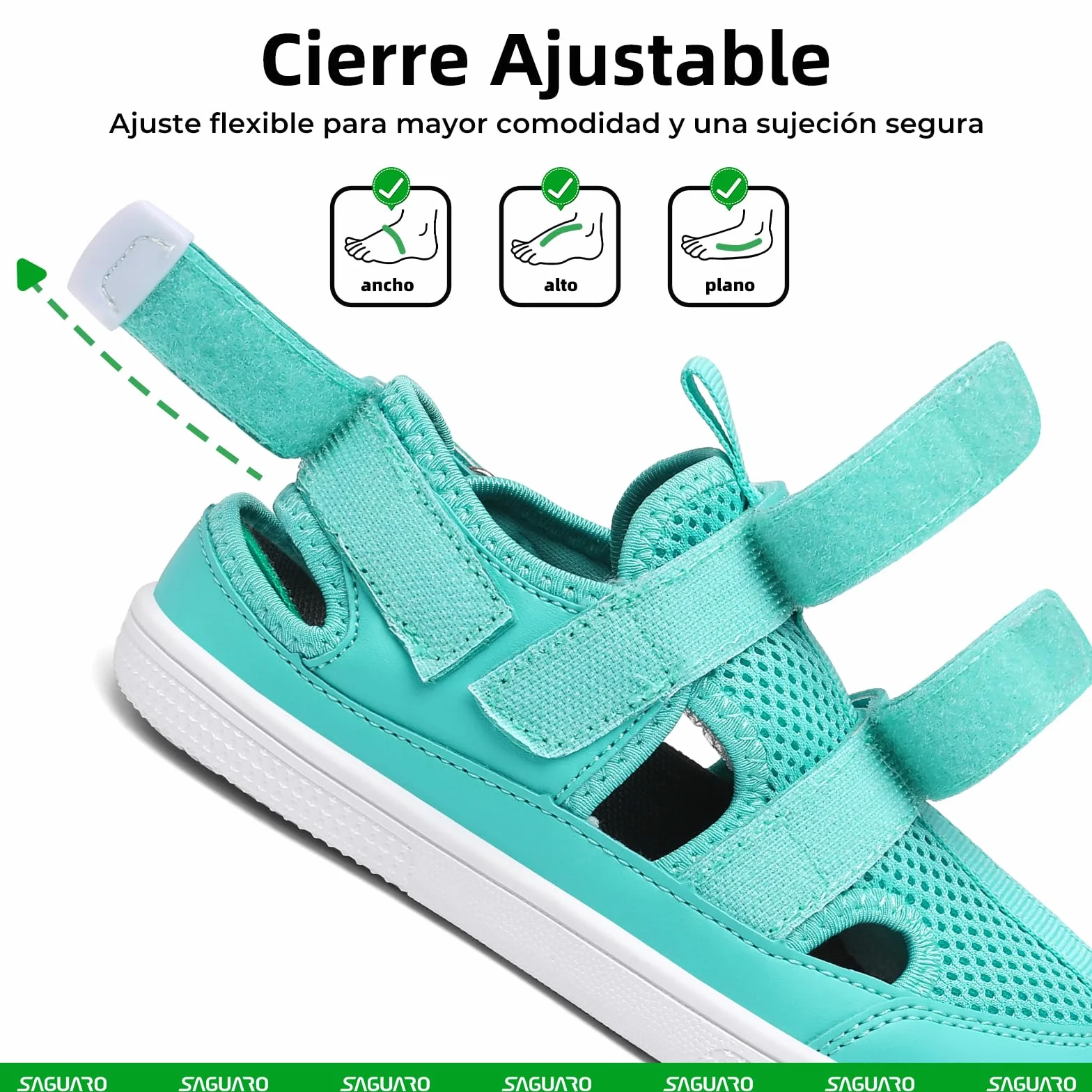 SAGUARO Sandalias Barefoot Niños Puntera Cerrada Zapatillas Verano Ligeras Transpirables 25-36 EU