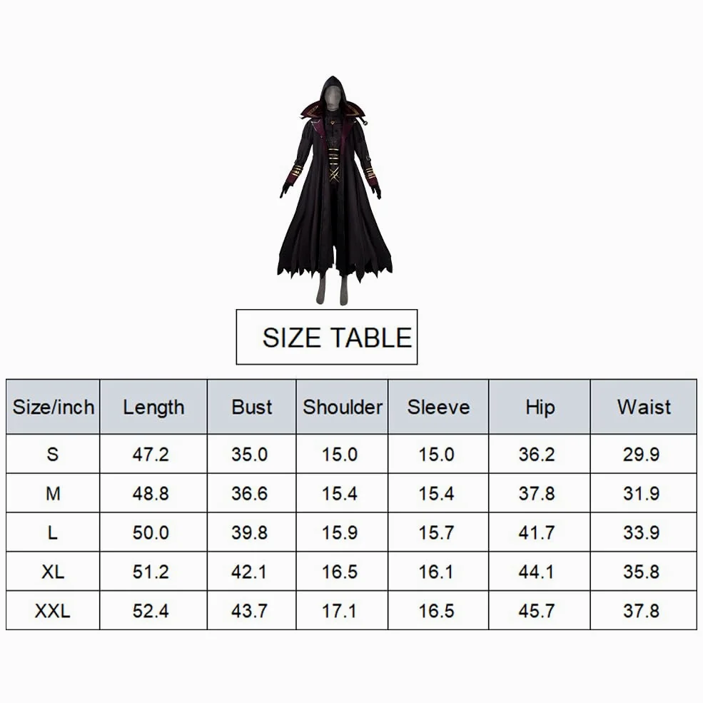 DEXSHUN Cid Kageno Cosplay Anime Disfraz Hombre Uniforme Traje Adulto Juego de rol Halloween Carnaval Fiesta Cosplay Ropa