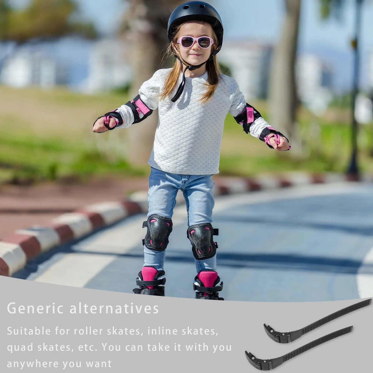 Correas de fijación para Patines, Hebilla de Repuesto, 2 Piezas