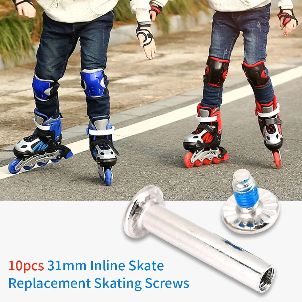 Tornillos de Patinaje en línea de 10 Piezas, Accesorio de Ejes de Rueda de 31 mm
