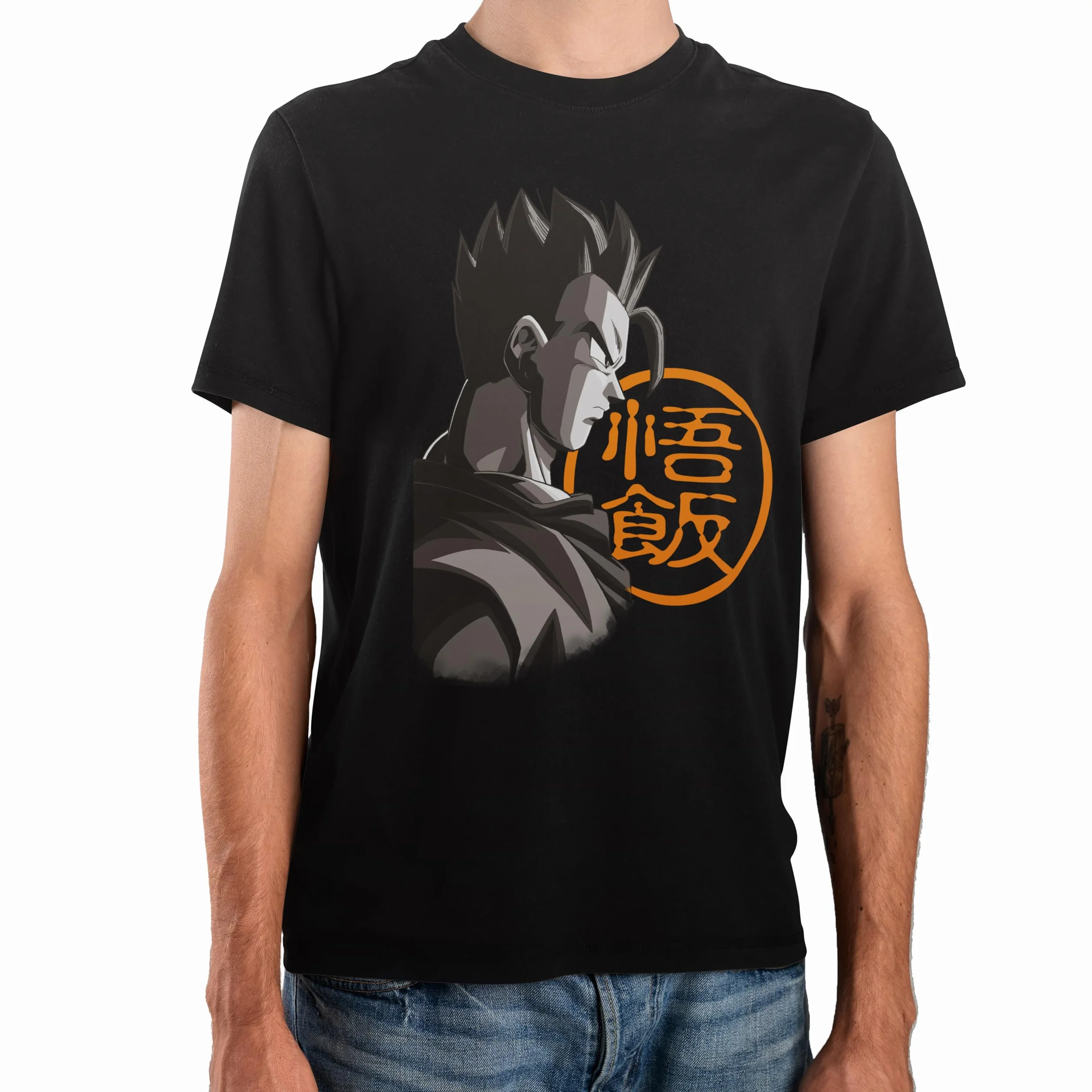 Dragon Ball Z Camiseta Hombre Gohan Oficial Licenciado Negro