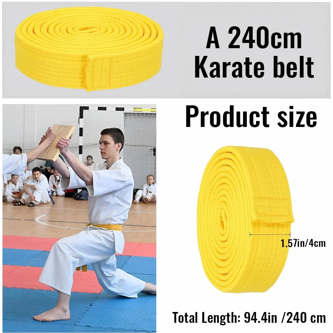 Cinturón Taekwondo Amarillo, Cinturón de Artes Marciales para Karate Judo