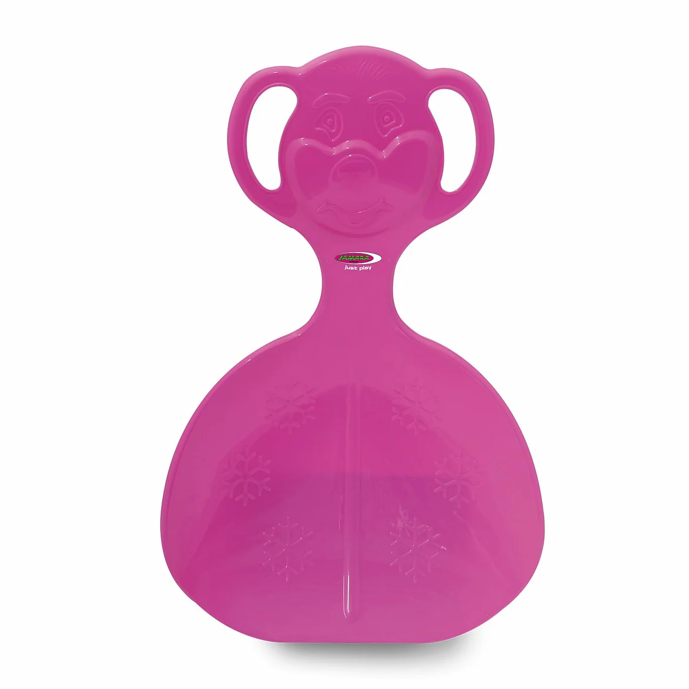 Jamara 460376 - Snow Play Trineo Oso Fucsia – Empuñaduras en Forma de Oso de fácil Agarre, Peso Ligero