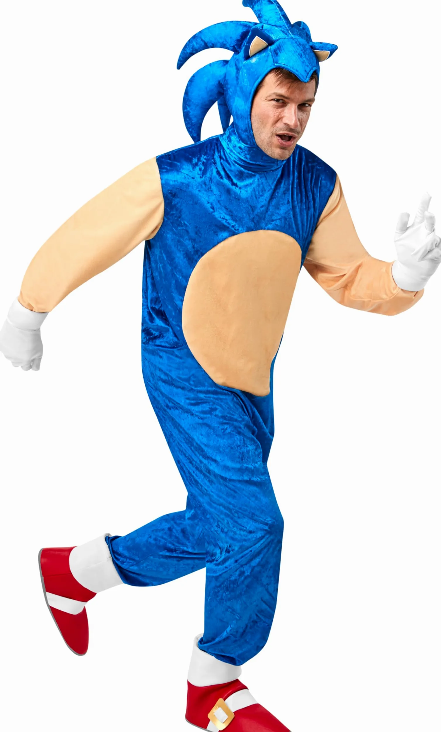 Rubie's Disfraz oficial de Sonic The Hedgehog para adultos, disfraz de lujo para adultos