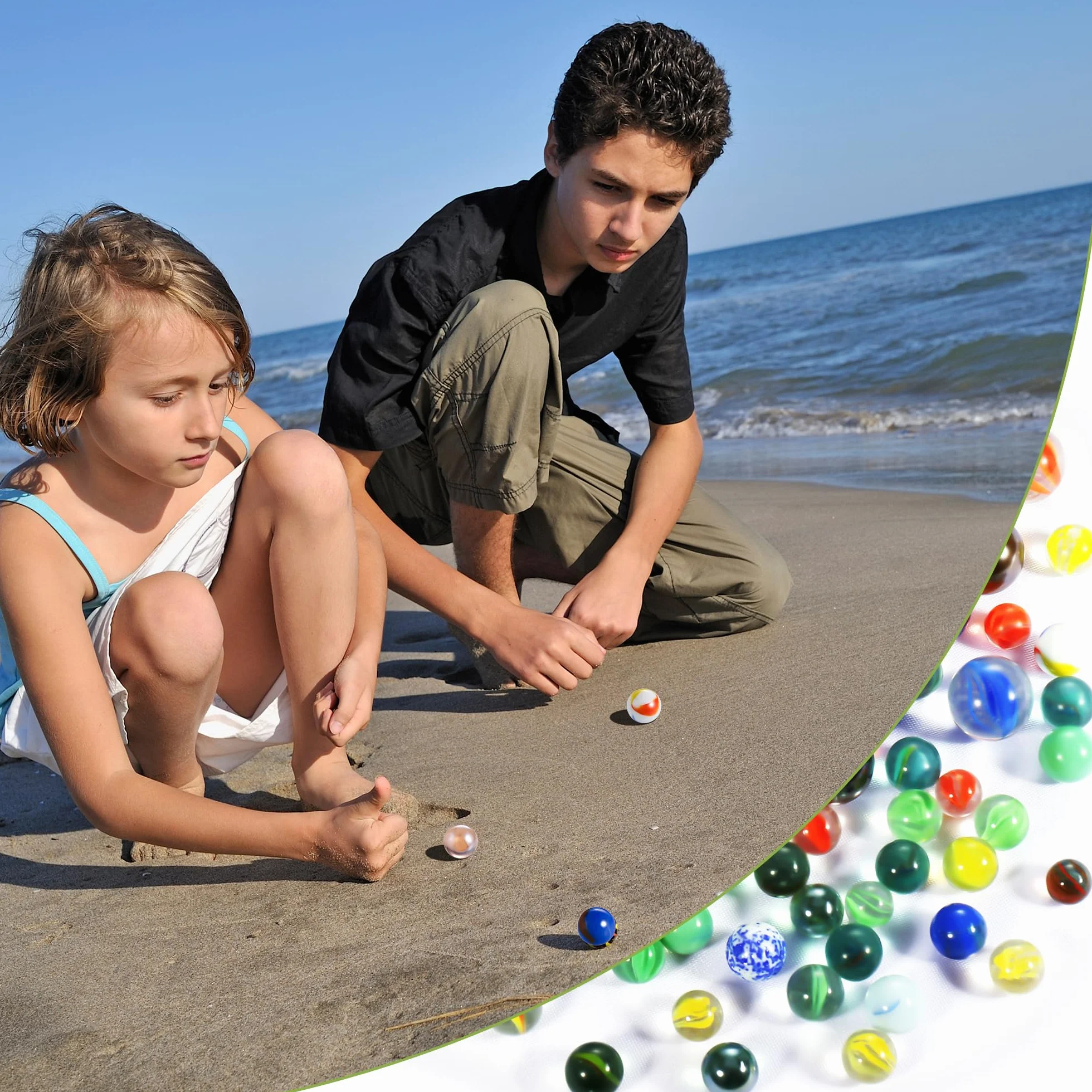 100 PCS Canicas para Niños, Canicas de Cristal Multicolor, Juegos de Canicas para Niños, 14mm, 16mm y 25mm, Canicas Grandes y Pequeñas para Jugar y Coleccionar, Decoración de Plantas y Hogar