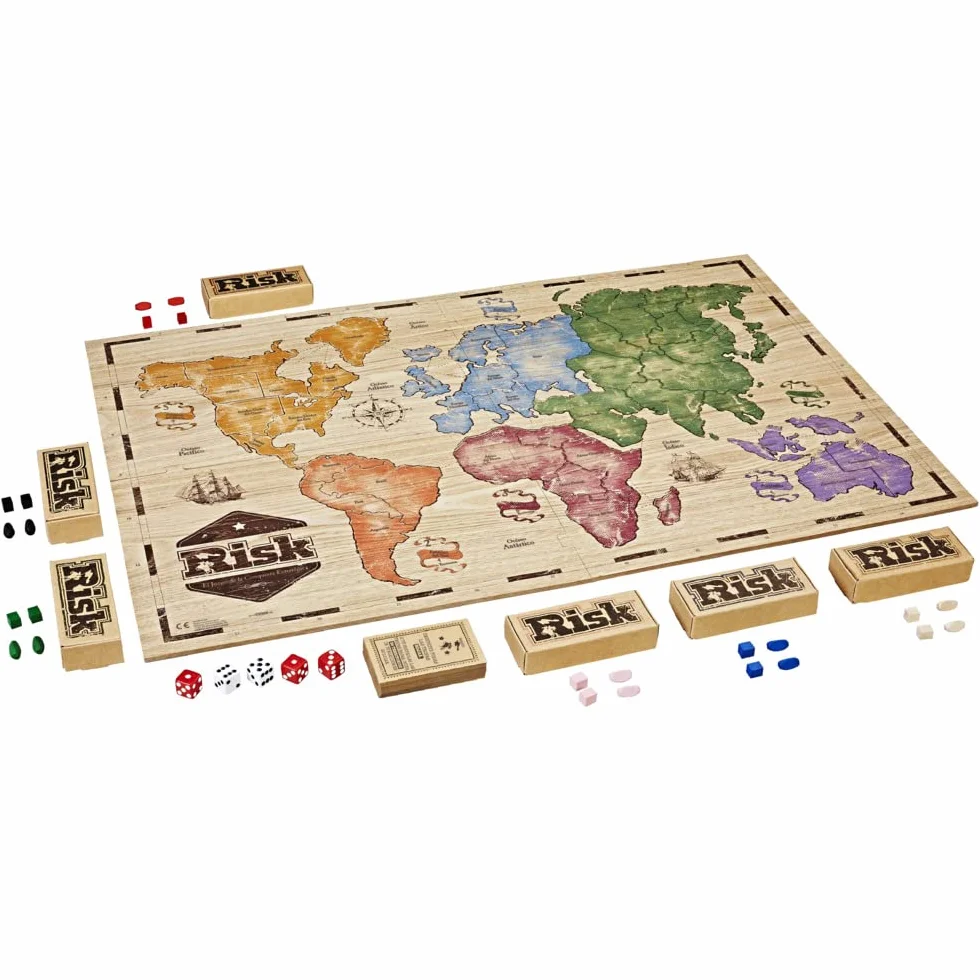 Hasbro CA-TV-1469 Gaming Juego Risk Rustic Series Edition, Juego de Mesa para familias, Niños y niñas, De 2 a 5 Jugadores, Multicolor