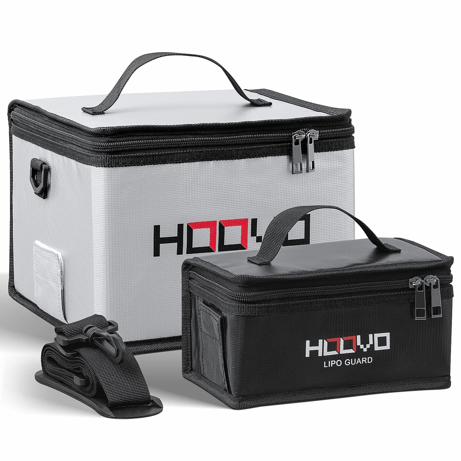 HOOVO Lipo Bag - Bolsa de Seguridad para batería Lipo ignífuga y antiexplosión LiPo Guard Safe Bag para Guardar y Cargar baterías de polímero de Litio con Doble Cremallera