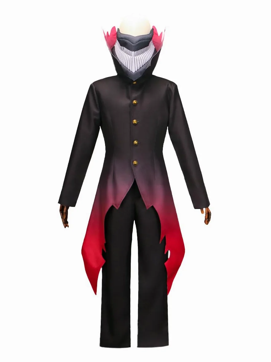 Disfraz de anime negro para hombre, chaqueta larga, para Halloween, cosplay