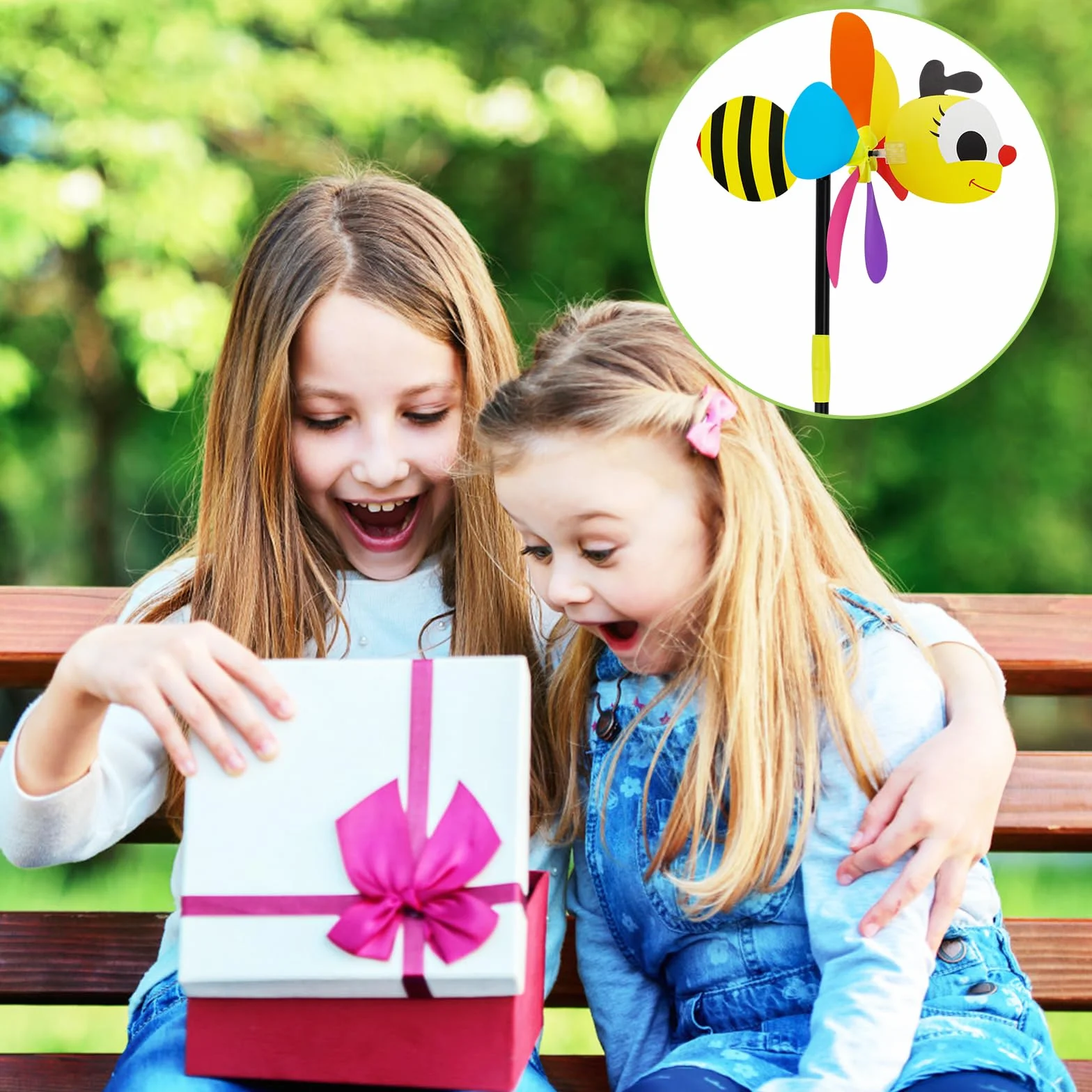 Molinillo de viento para niños, 4 piezas, molinos 3D para jardín y balcón