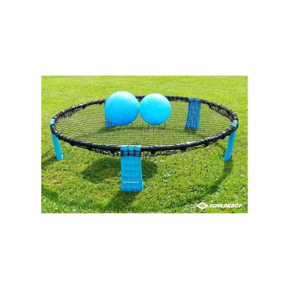 Juego Completo de Roundnet de Schildkröt, Set para Empezar de inmediato, Incl. 3 Pelotas, Bomba de Pelotas y Bolsa de Transporte, Factor de diversión definitivo para jóvenes y Mayores, 970981