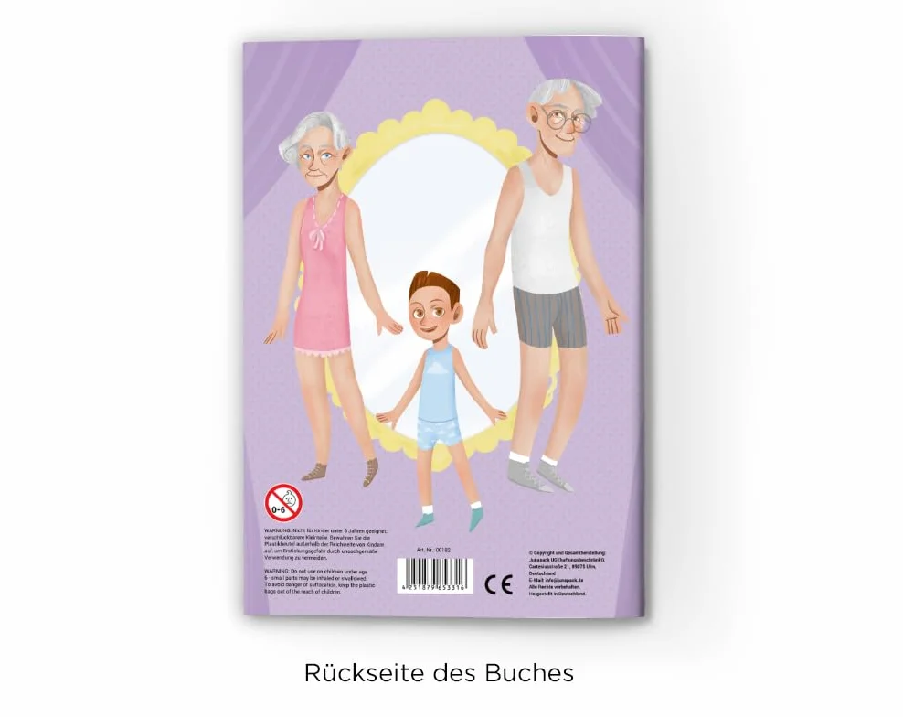 Muñecas de papel para vestir, libro de juegos de muñecas de papel (6 muñecas/una familia de mamá, papá, hija, hijo, abuela y abuelo) con ropa para vestir