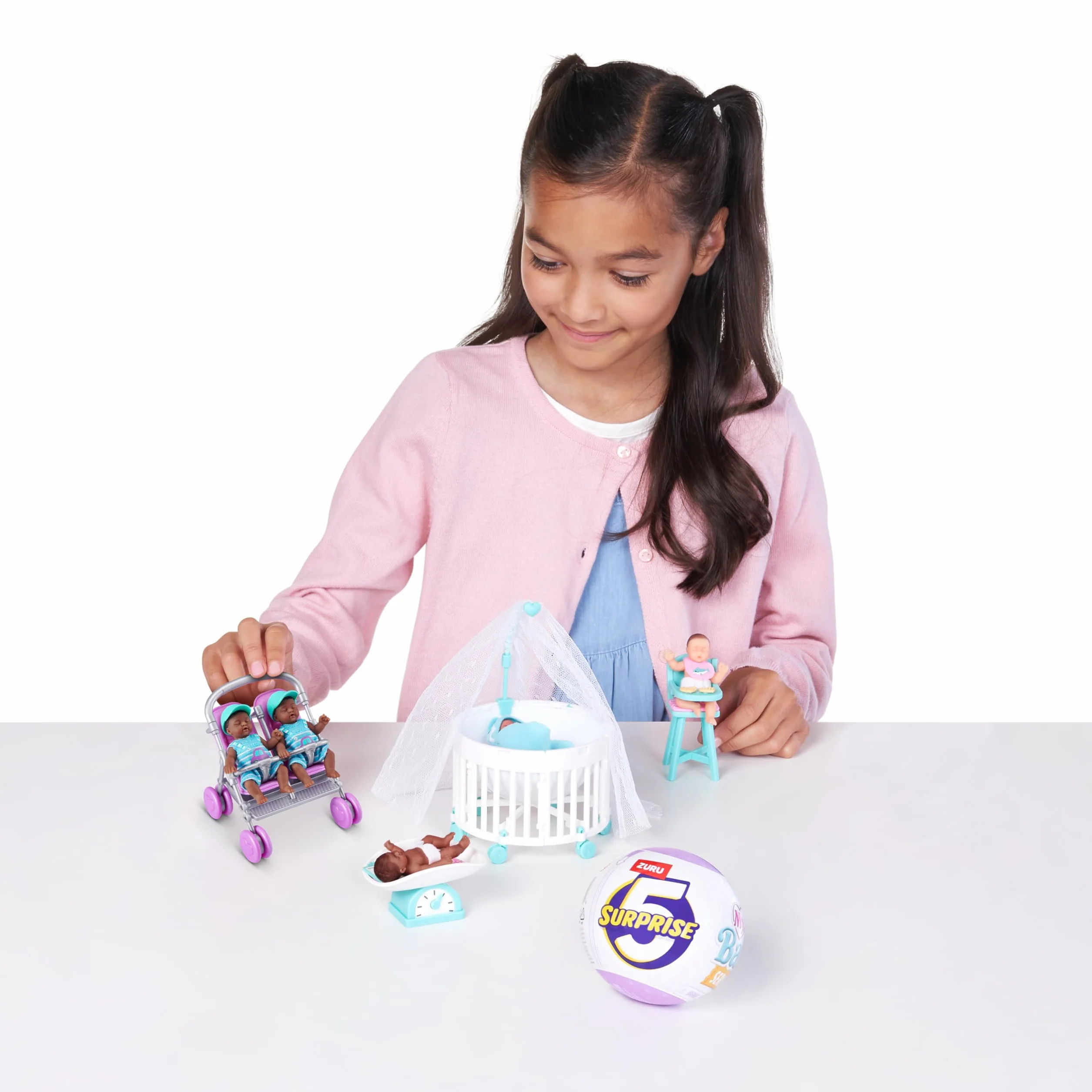 My Mini Baby Serie 2 de ZURU, cápsula misteriosa Coleccionable, Juguete para niñas, bebé Realista en Miniatura, Kit de Juego y Accesorios