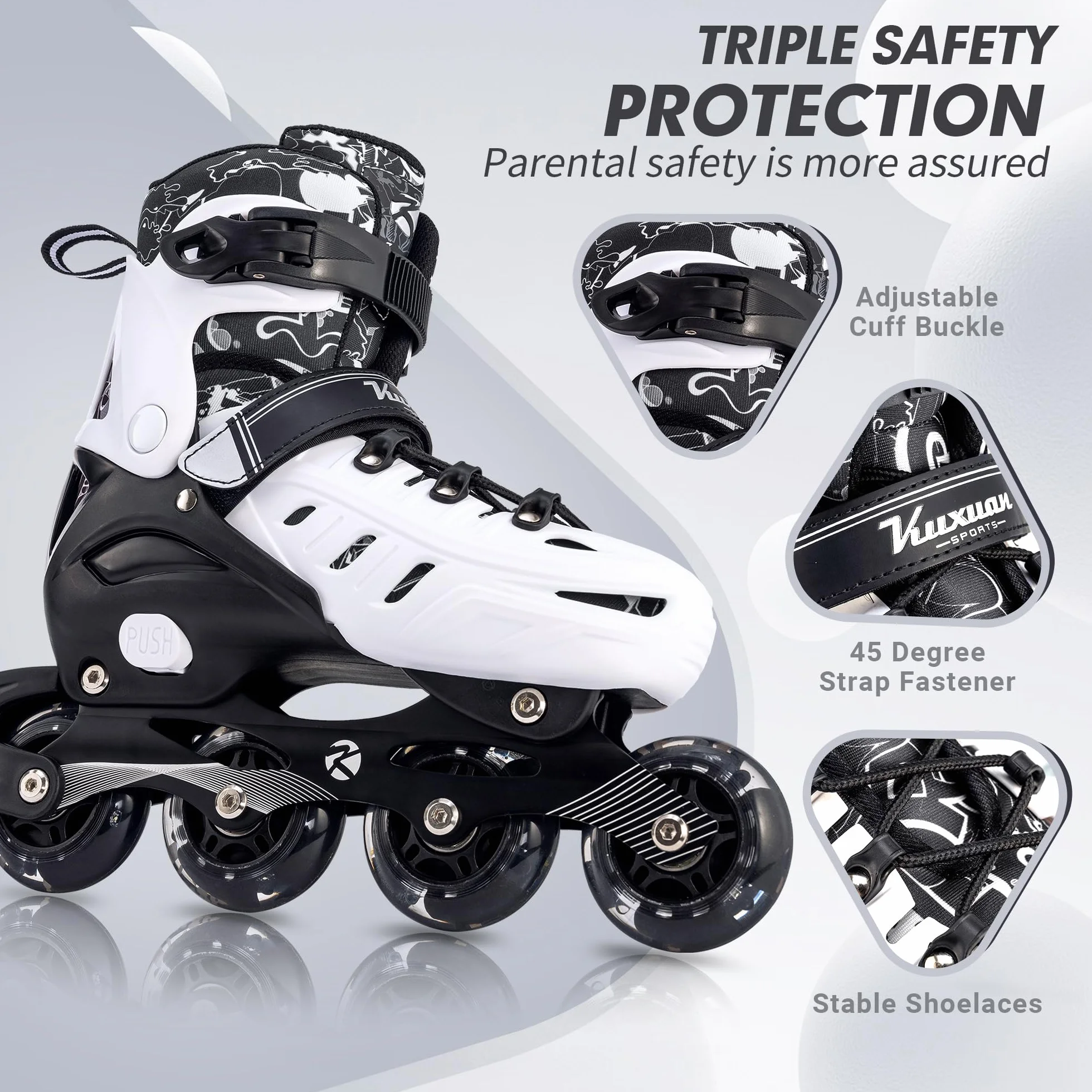 Kuxuan Skates Patines en línea para niños ajustables