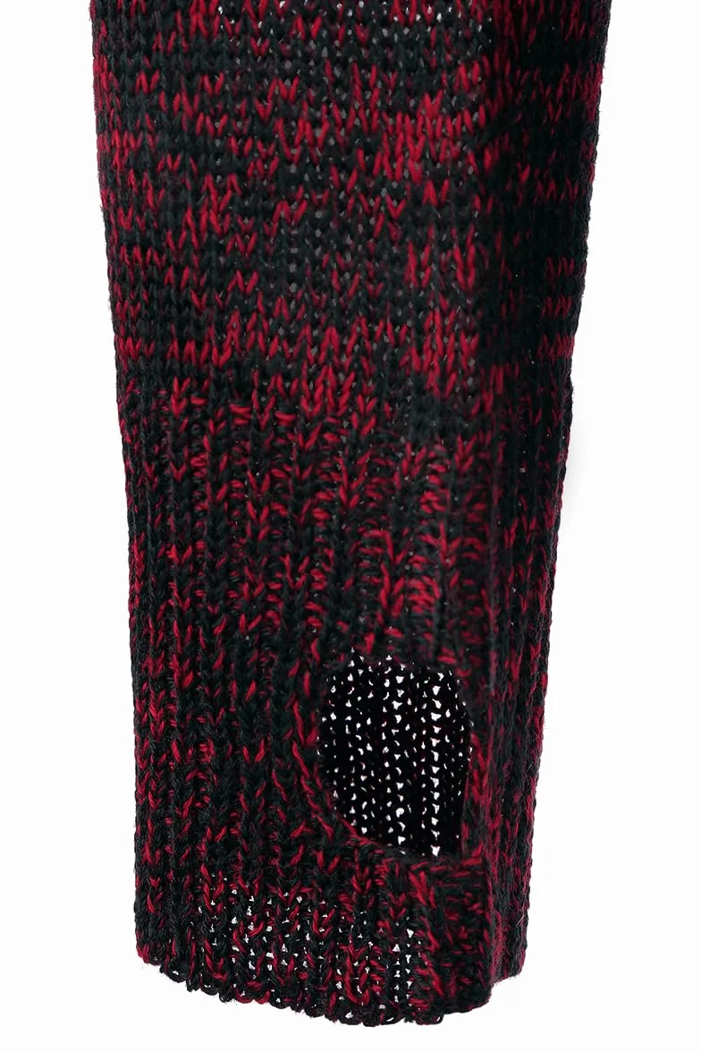 Black Premium by EMP Mujer Jersey Rojo Cuello Alto