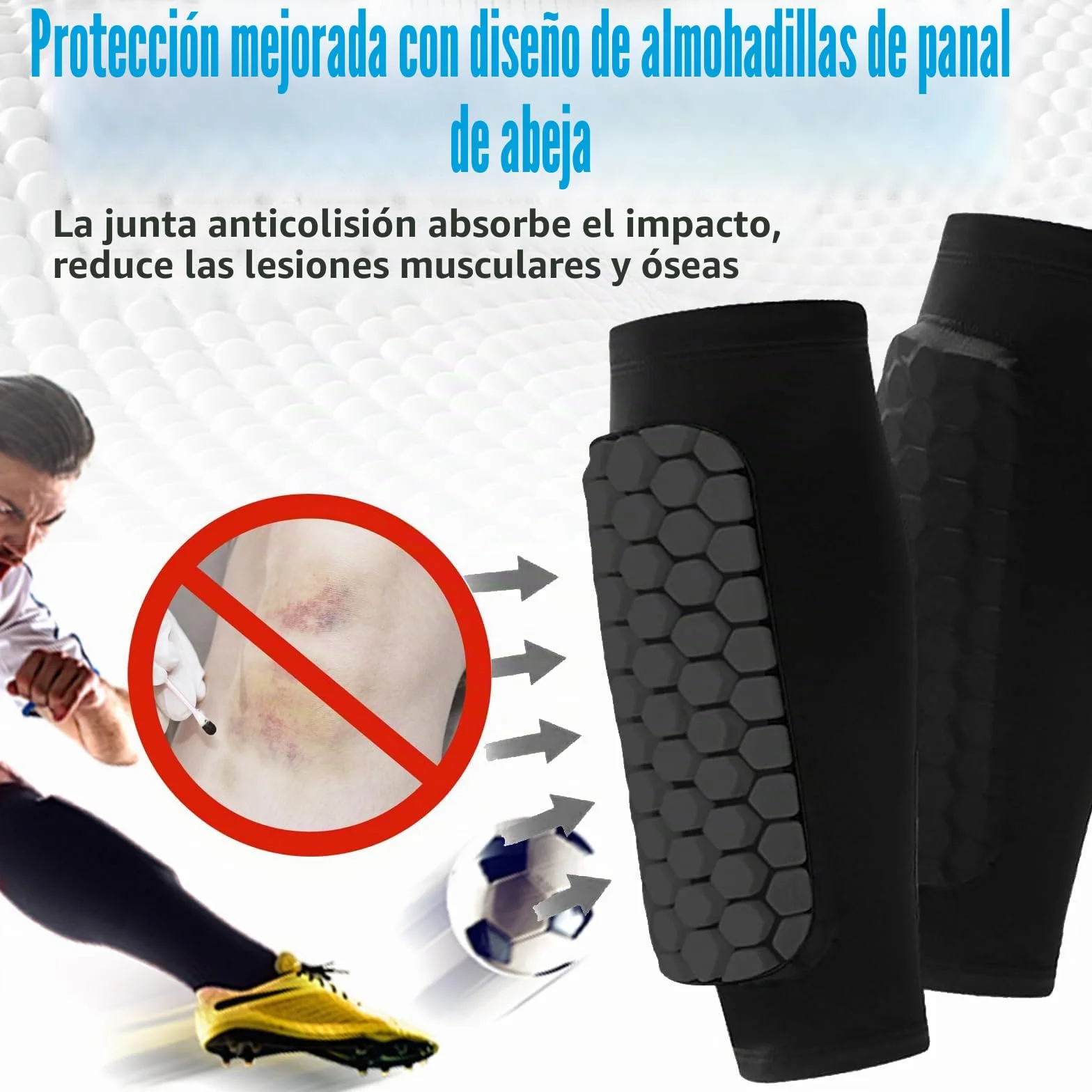 BIRDDIE Espinilleras de Fútbol Profesionales Elásticas Transpirables Antideslizantes Protecciones Anticolisión