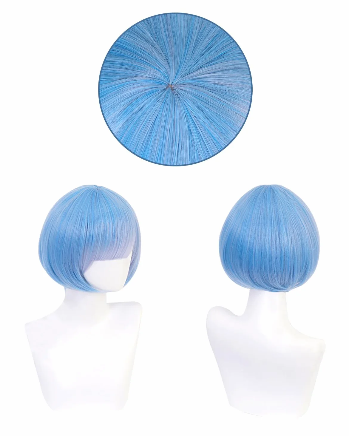 Fiamll Anime Ram Rem Cosplay Disfraz Emilia Outfit Re Life In A Different World From Zero Maid Vestido Uniforme Completo Set Carnaval Dress Up Traje con Peluca para Mujeres Niñas